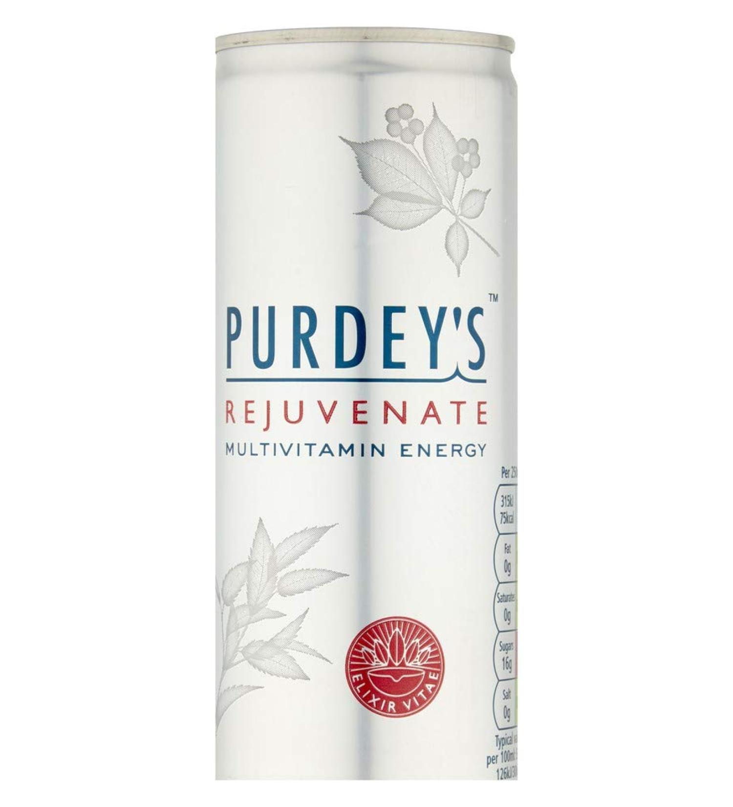 BRITVIC SOFT DRINKS LTD Purdeys Rejuvenate Natural Energy 250ml