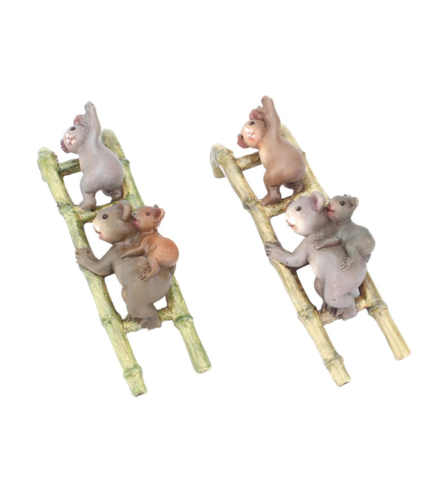 Beaupretty 2-Piece Mini Resin Pulling Pot Decoration - Cute Animal Statues for Cake & Outdoor Decor | Perfect Hanging Planters - Buy Online on GoSupps.com