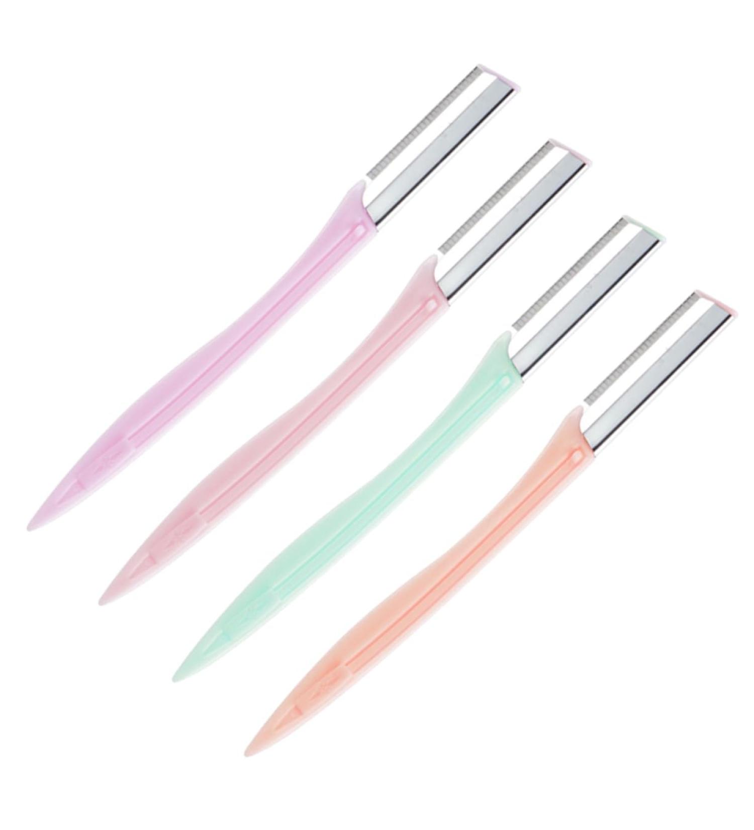 Housoutil 4 Sets Ladies Razor Eyebrow Shaper - Women's Facial Razors & Makeup Tool Kit for Perfect Eyebrows | Portable Beauty Essential - Buy Online on GoSupps.com