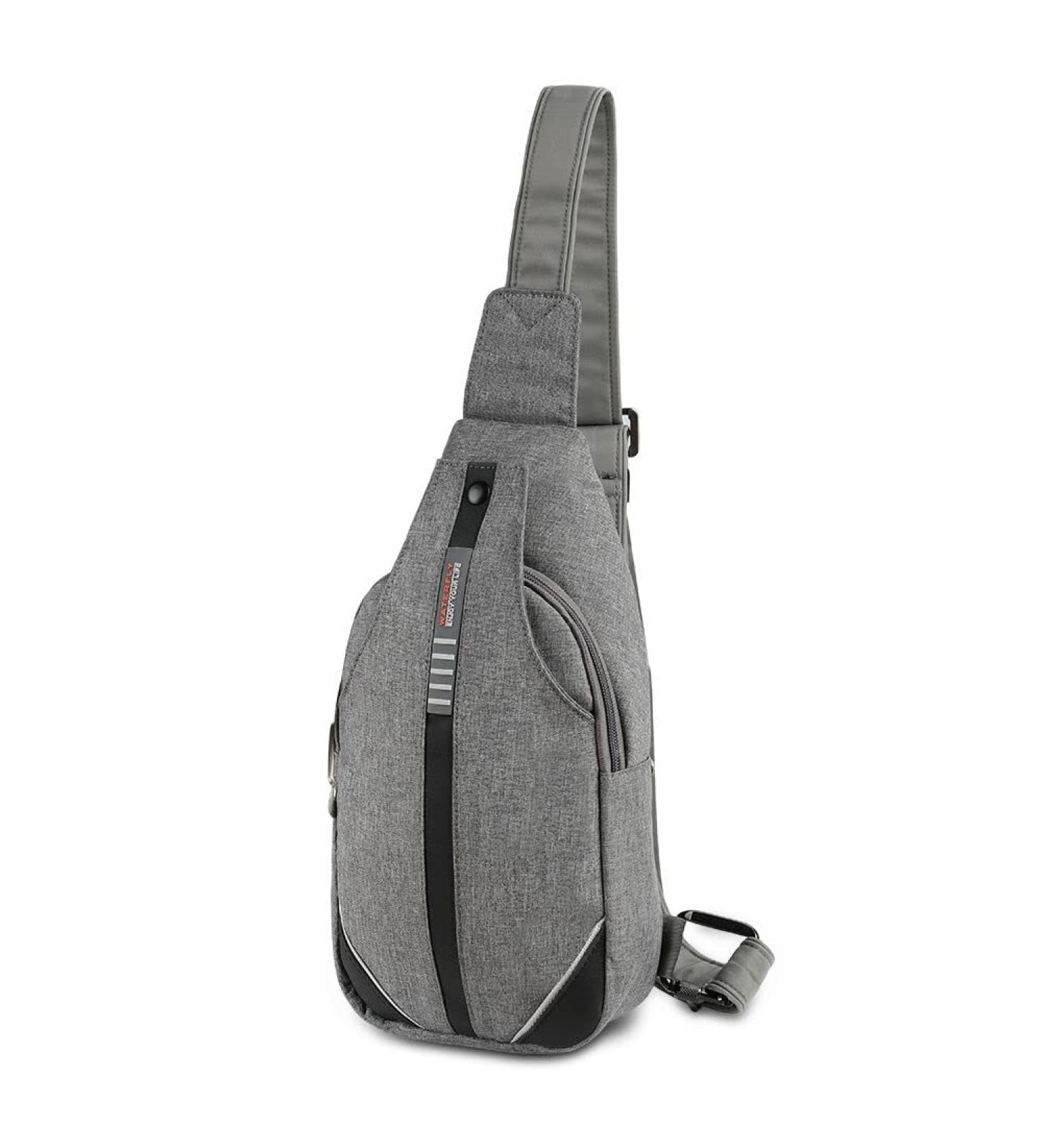 WATERFLY Anti-Theft Sling Bag for Men & Women - Multipurpose Gray Chest Bag Hippie Crossbody Daypack - Buy Online on GoSupps.com