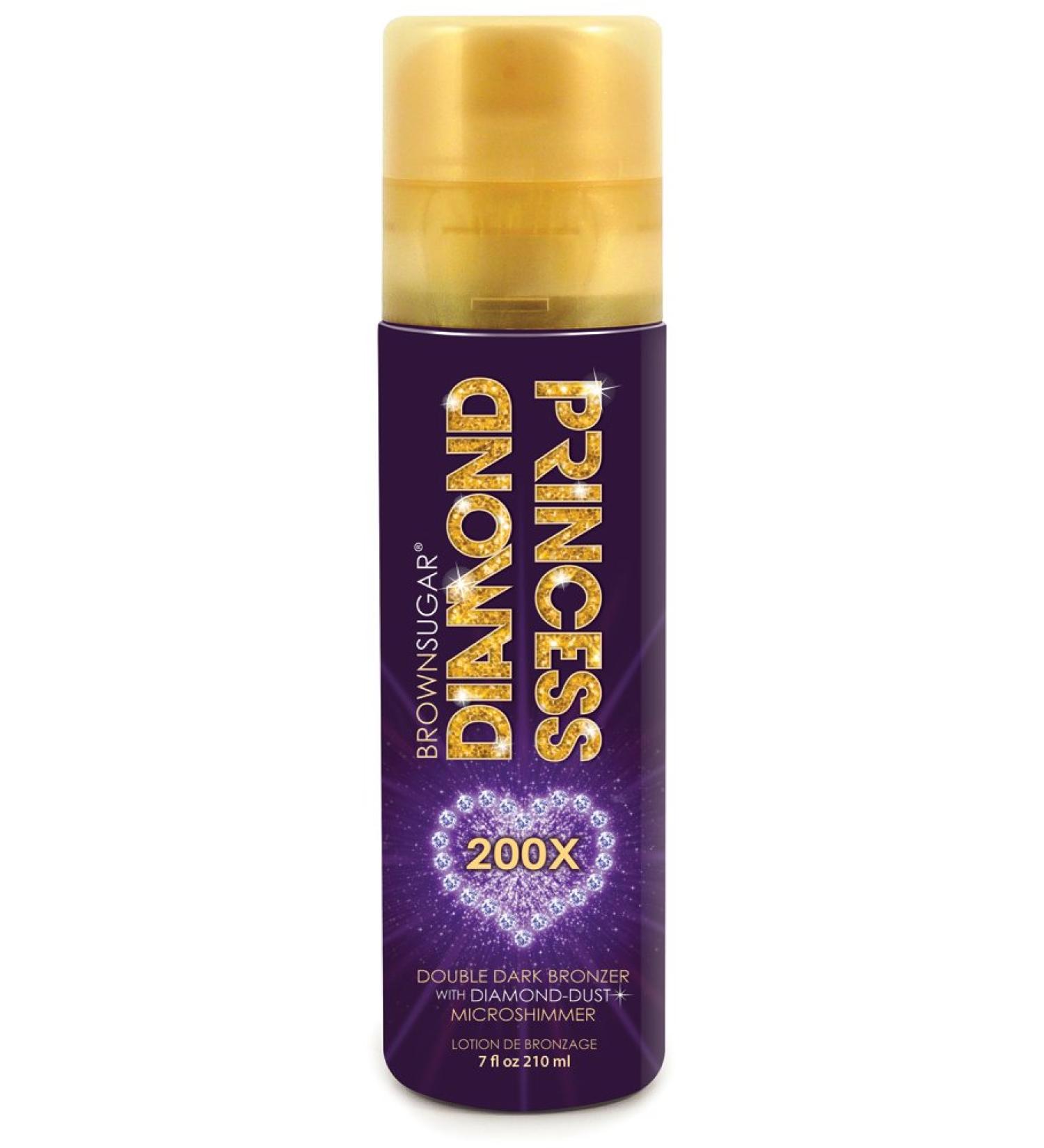 Brown Sugar / Tan Incorporated Diamond Princess 200X Double Dark Bronzer with Diamond Dust Microshimmer Tanning Lotion 7 oz.