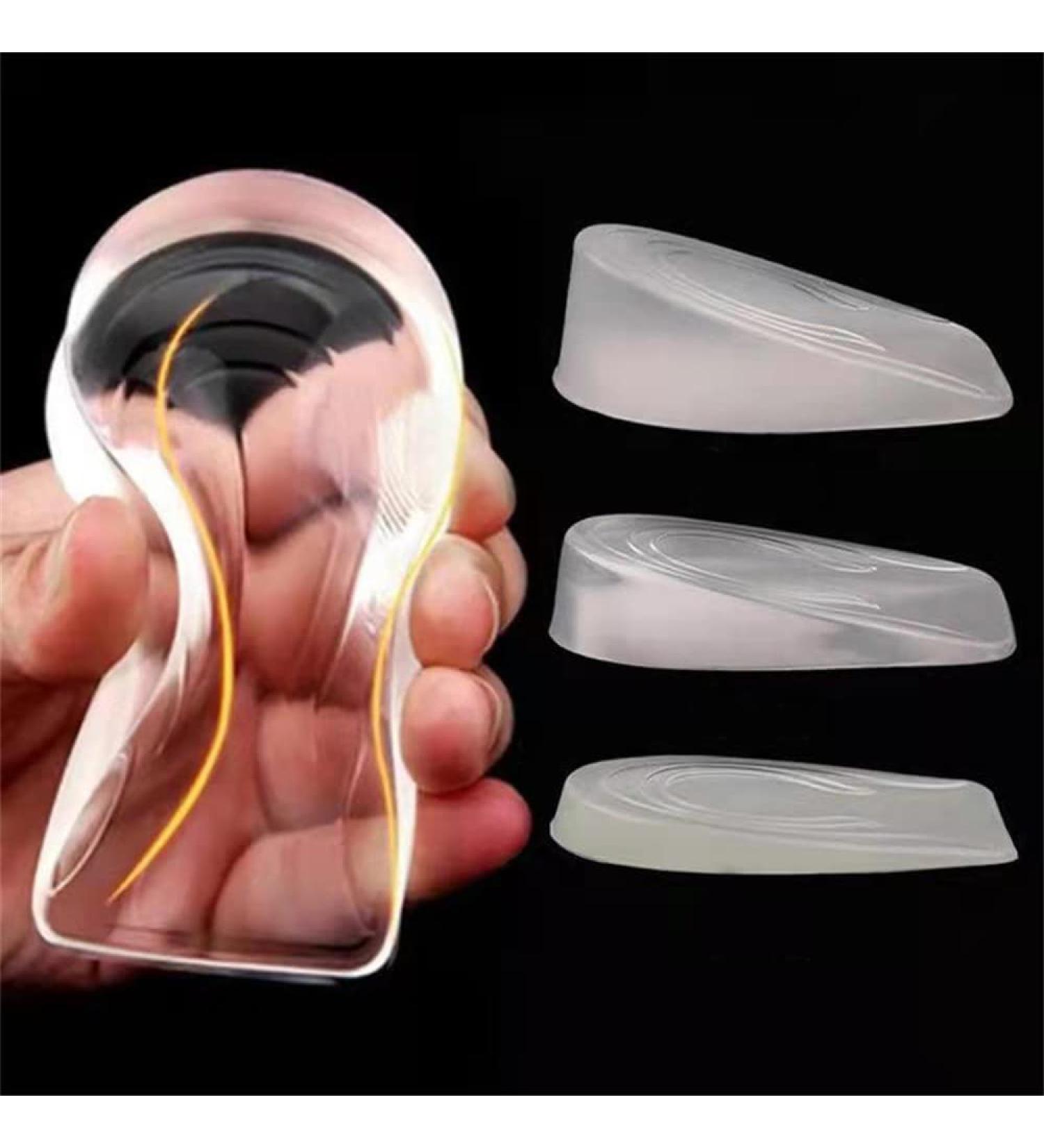 1 Pair Silicone Gel Height Increase Insole Heel Pads - 1cm Lift for Women - Buy Online on GoSupps.com