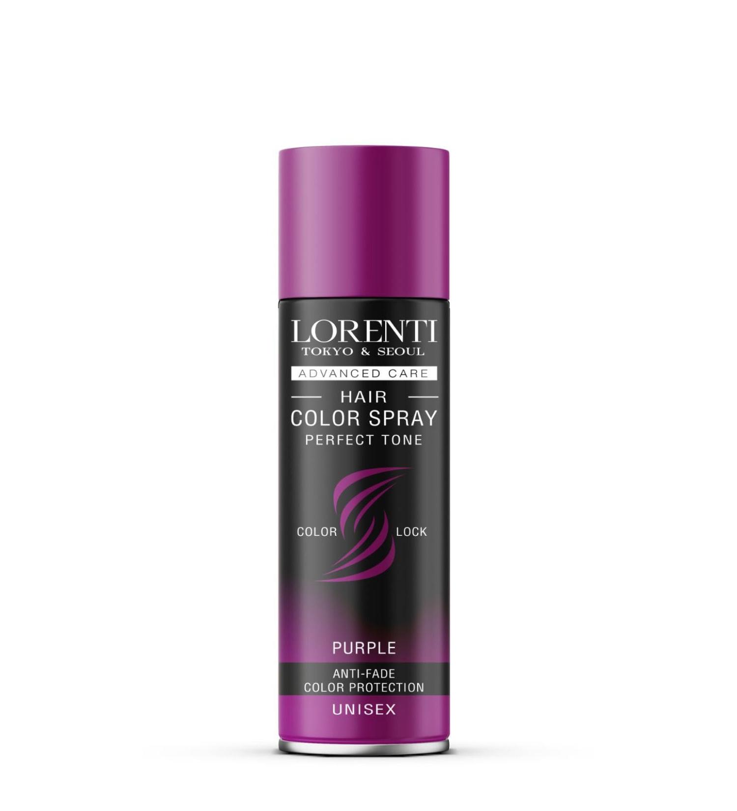 Lorenti Hair Color Spray | Temp Perfect Tone | Anti-Fade Colour Protection | Purple 150 ml - Buy Online on GoSupps.com