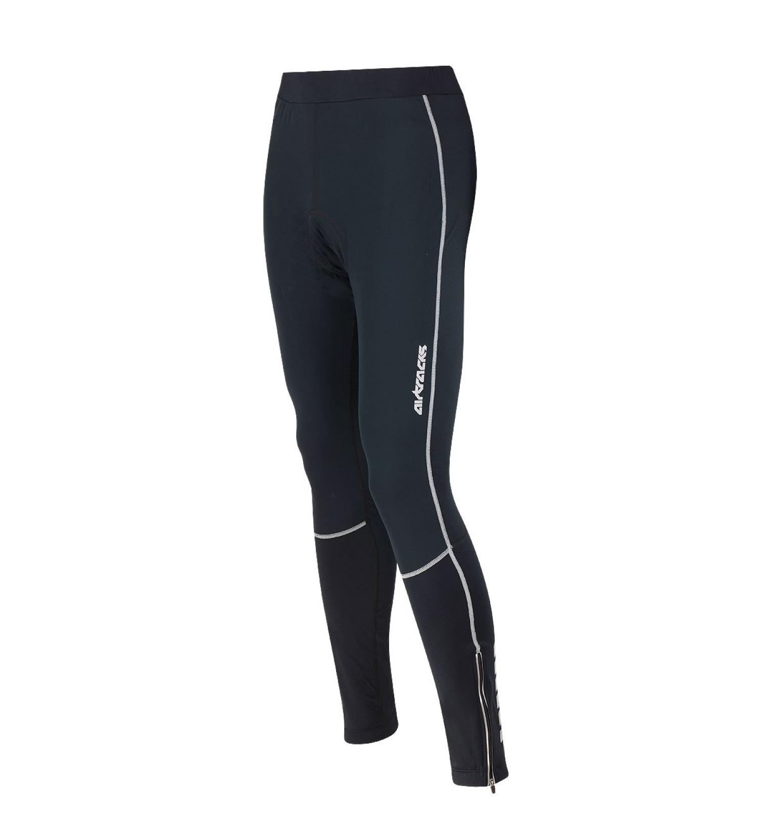 Buy Airtracks Long Windproof Bicycle Pants - 3D Coolmax Padded Breathable Water-Repellent Reflective - Black/Silver - International Shipping Available - Buy Online on GoSupps.com