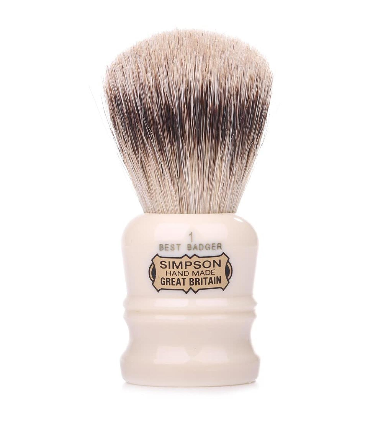 Simpsons Shaving Brushes Duke 1" Best Badger One Size Standard