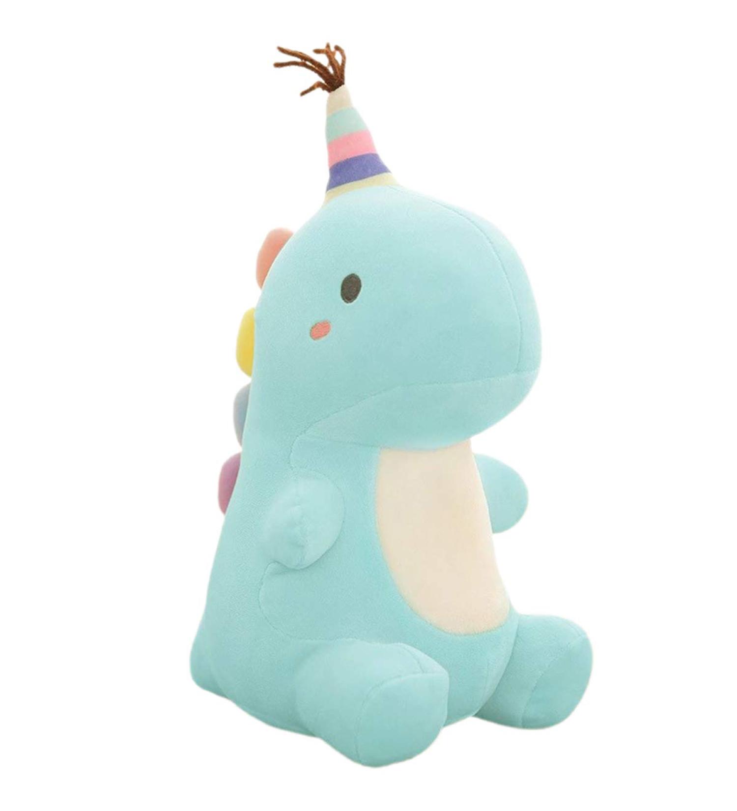 Cartoon Dinosaur Plush Doll: Cute Stuffed Animal Toy Pillow for Kids & Adults (Blue 15cm x 23cm) - Buy Online on GoSupps.com