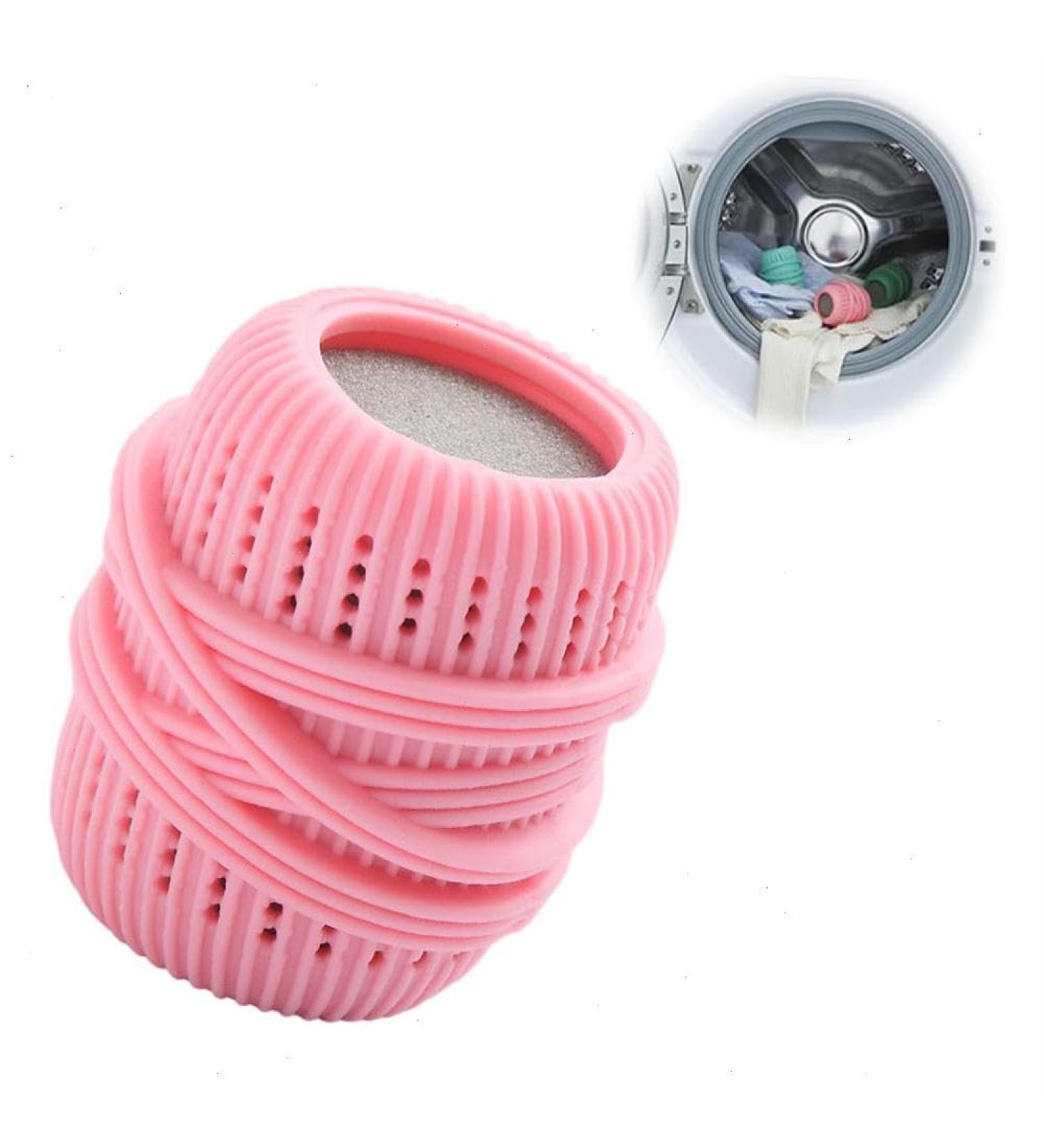 Washing Machine Laundry Ball Reusable Laundry Balls for Washer 2024 New Fabric Softener Balls for Washer Fabric Softener Dispenser Ball for Clothes Lint and Dust Pink - Buy Online on GoSupps.com
