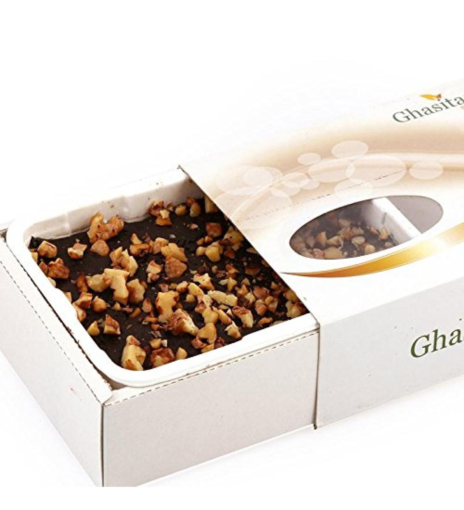 Ghasitaram Gifts Valentines Gift for Girlfriend/Boyfriend/Husband and Wife - Valentine Sweets - Walnut Chocolate Fudge Valentine Sweets Walnut Chocolate Fudge - Buy Online on GoSupps.com