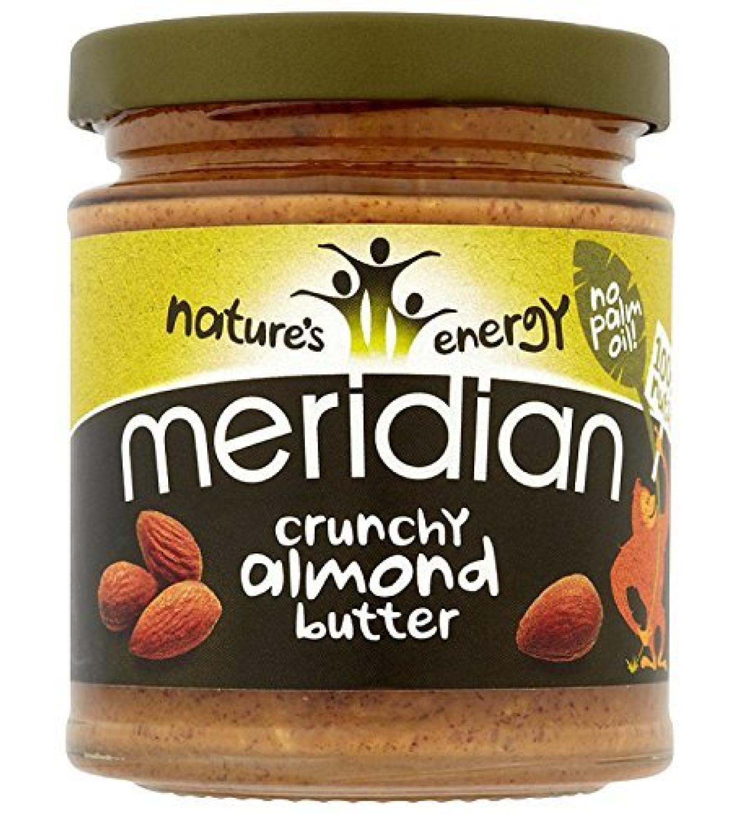 Meridian Foods Almond Butter Crunchy 100% Nuts 170g
