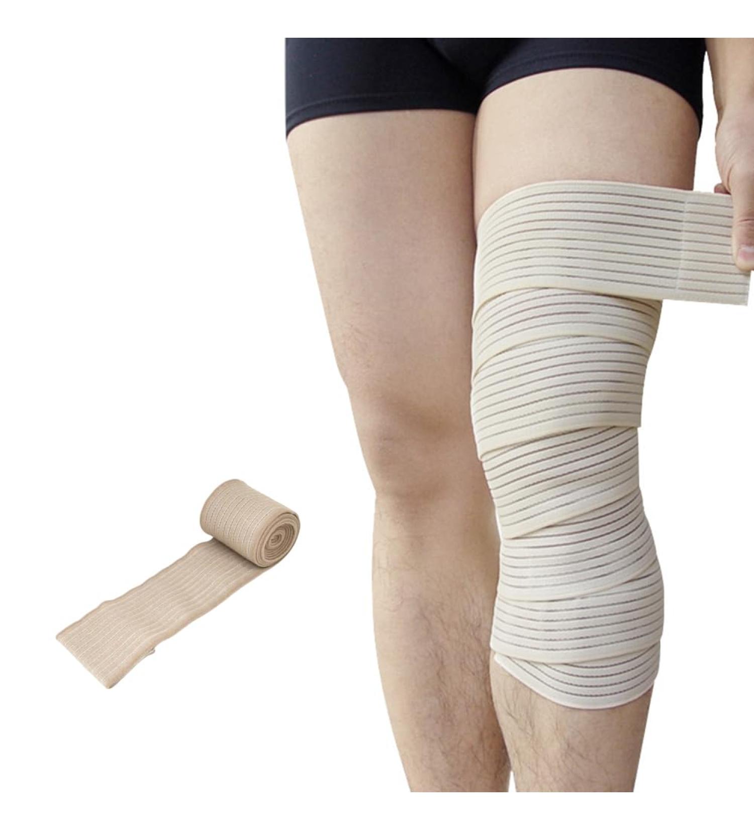 Elastic calf compression bandage for men and women leg compression sleeve for stabilizing ligaments joint pain exercise adjustable compression bandage (1PC) skin color flesh