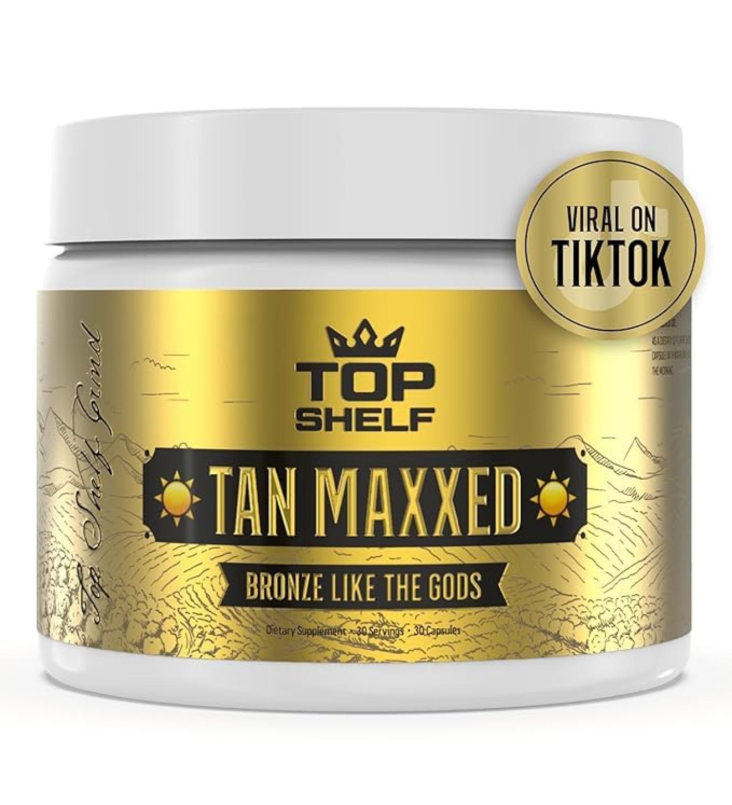Tan Maxxed 3-in-1 Tanning Supplement | Astaxanthin & Lycopene for Natural Sun Tan Support | 30 Capsules for Men & Women - Buy Online on GoSupps.com