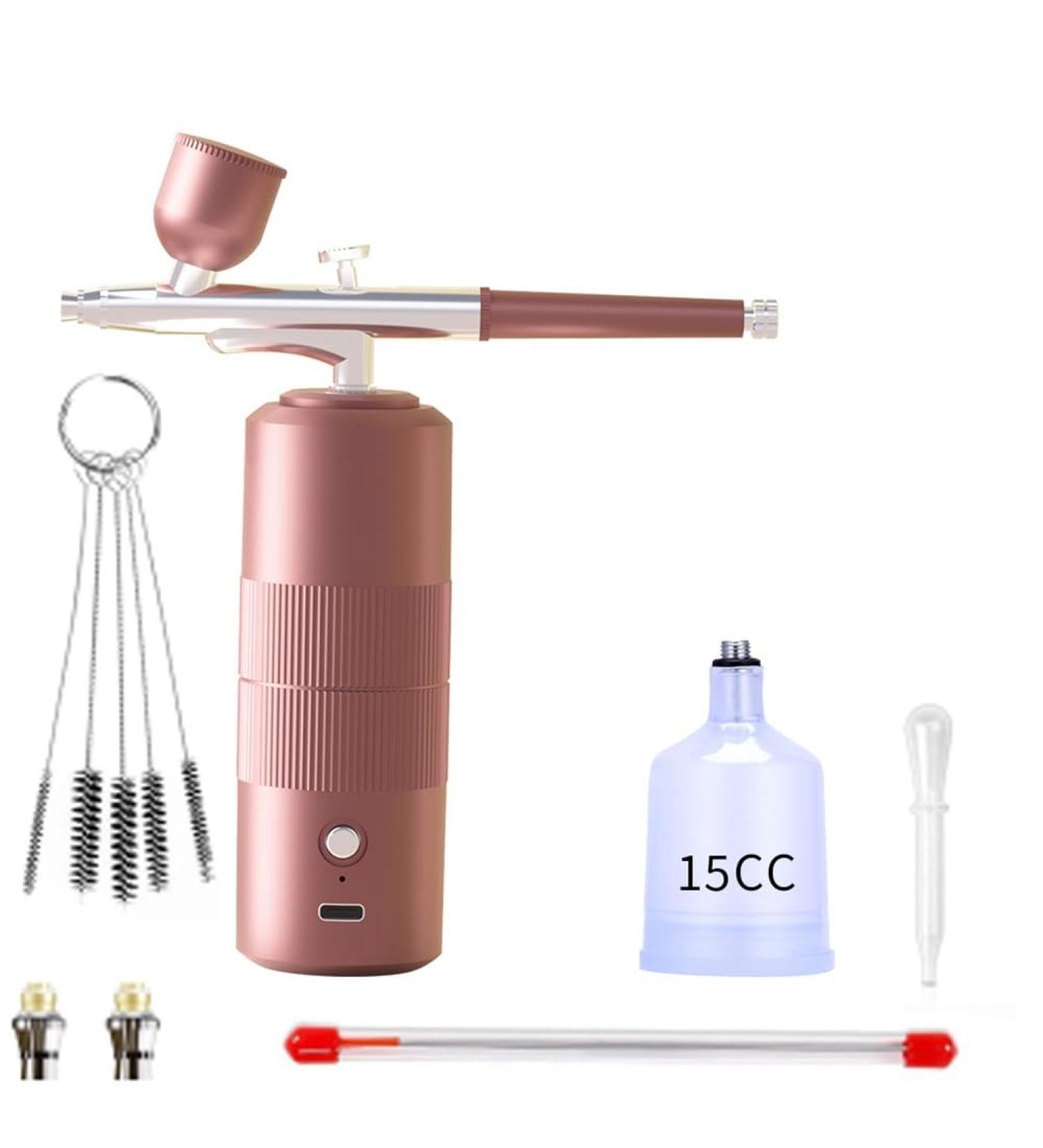 kzxbty Portable Rechargeable Wireless Airbrush with Compressor Double Action Tools for Face Beauty Nail Art Tattoo(Pink) - Buy Online on GoSupps.com