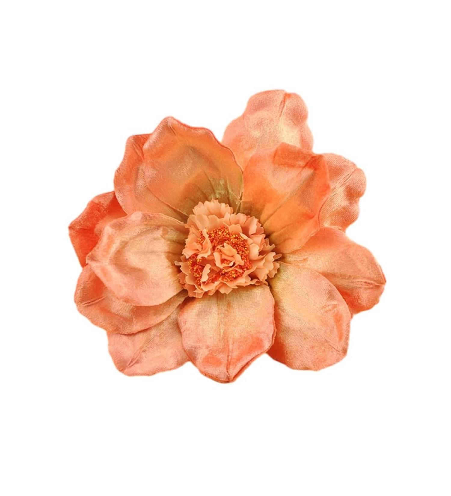 XIAHIOPT Large Flower Hair Clip Rose Gorgeous Bright-coloured Hairpin Sweet Handmade Hairpin Accessories for Women Coral Red - Buy Online on GoSupps.com