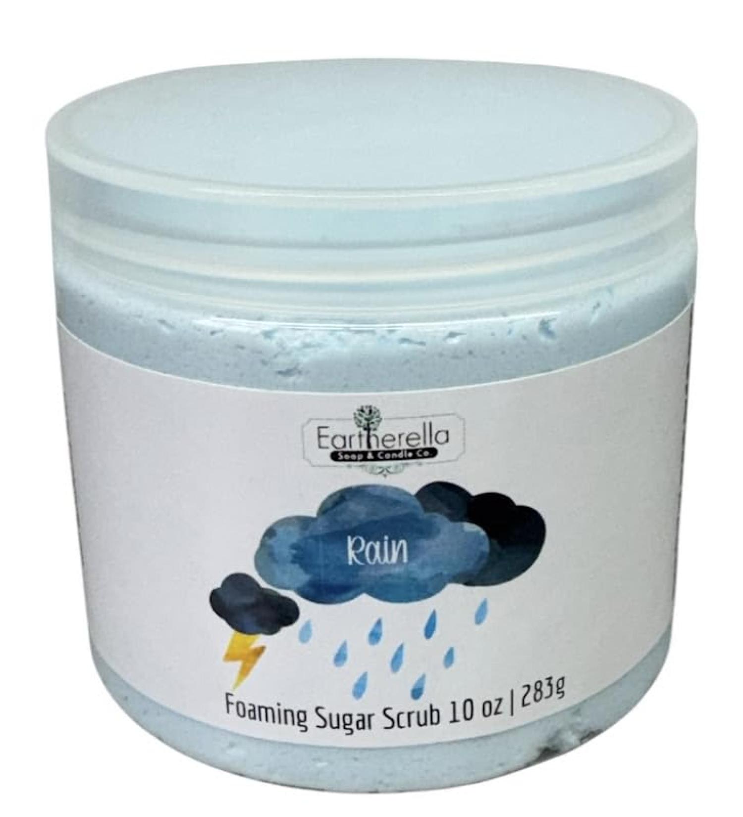 RAIN Exfoliating Foaming Sugar Body Scrub 10 oz jar