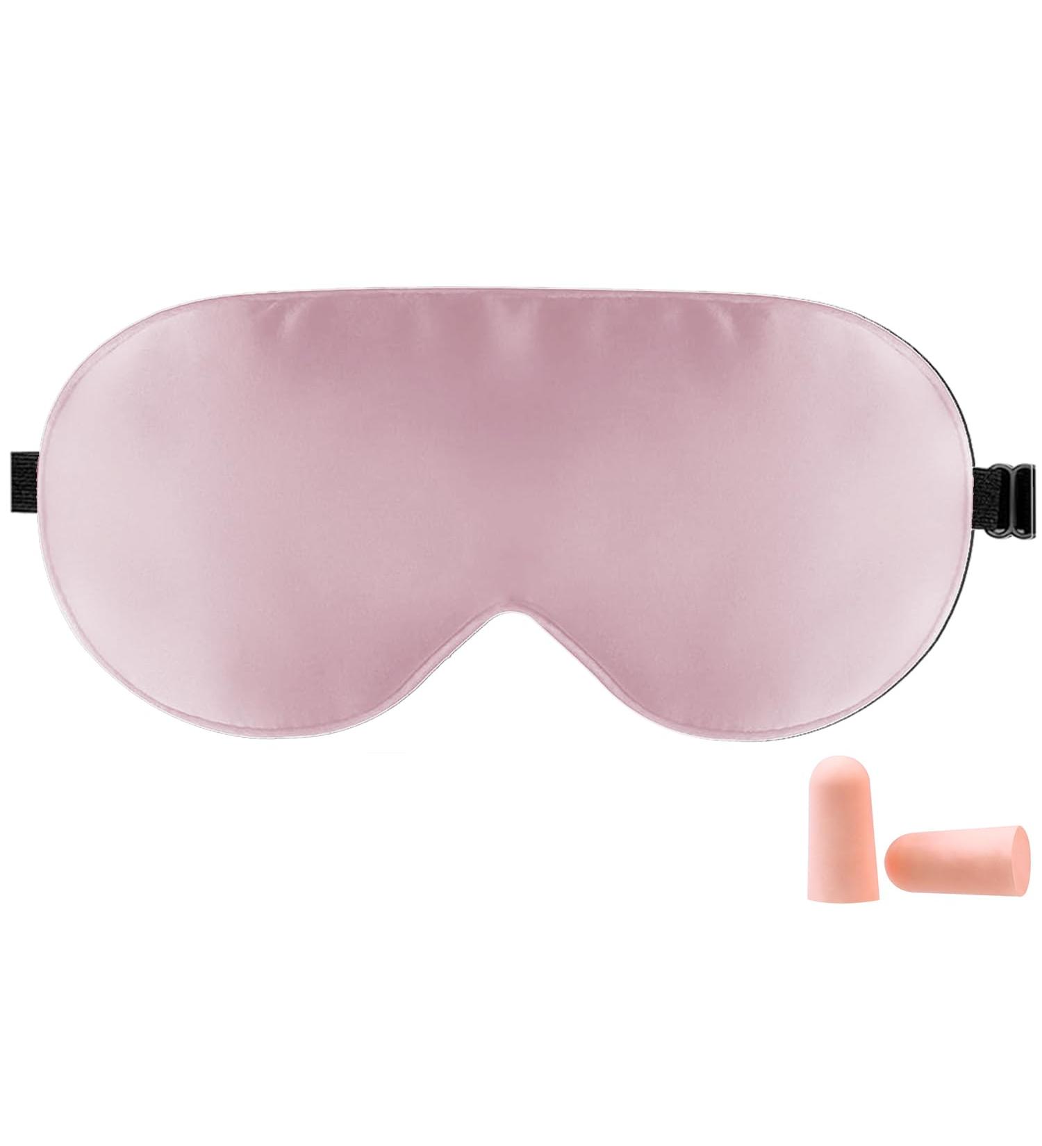 Buy eWish Zero Pressure Silk Sleep Mask - Adjustable Eye Shade for Ultimate Comfort | Blocks Light - Pink - Buy Online on GoSupps.com