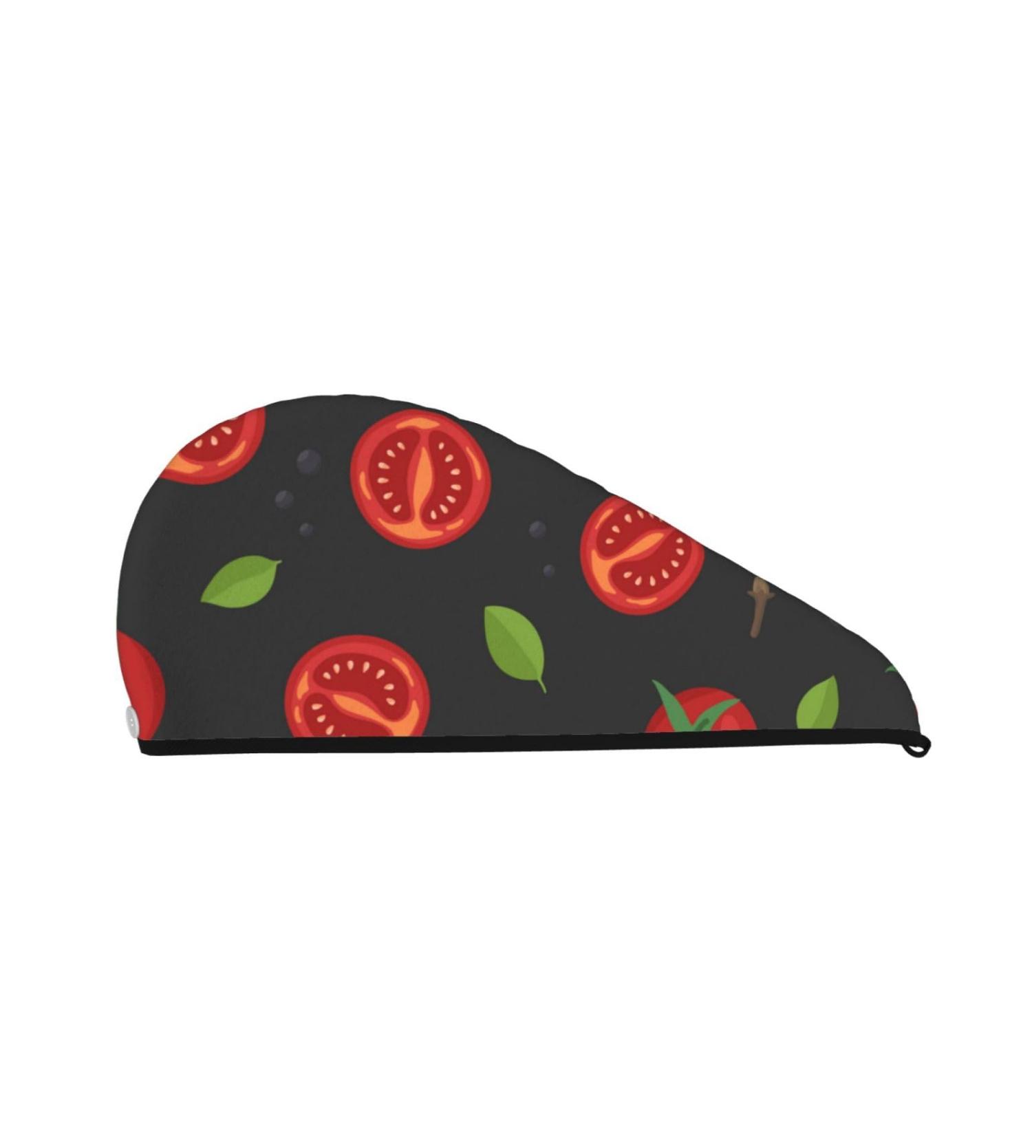 Tomatoes1 Microfiber Hair Towel - Super Absorbent Coral Velvet Wrap for Women | Quick Dry Hair Cap for Long Curly & Thick Hair - Buy Online on GoSupps.com
