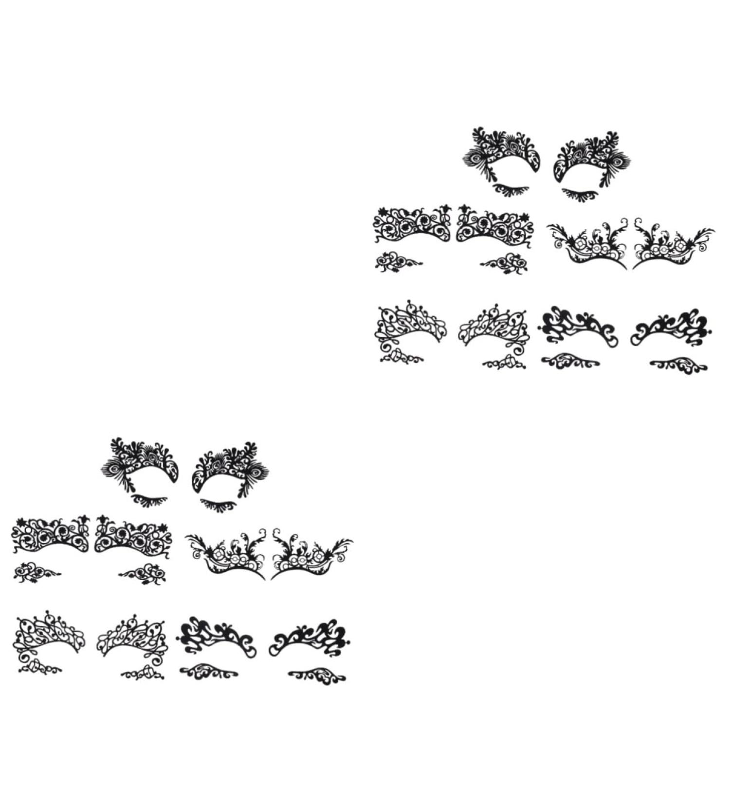 Beavorty 10 Pairs lace eye stickers black stickers black eyeliner pen stickers halloween eye liner hollow 13x6.5cmx2pcs Blackx2pcs - Buy Online on GoSupps.com