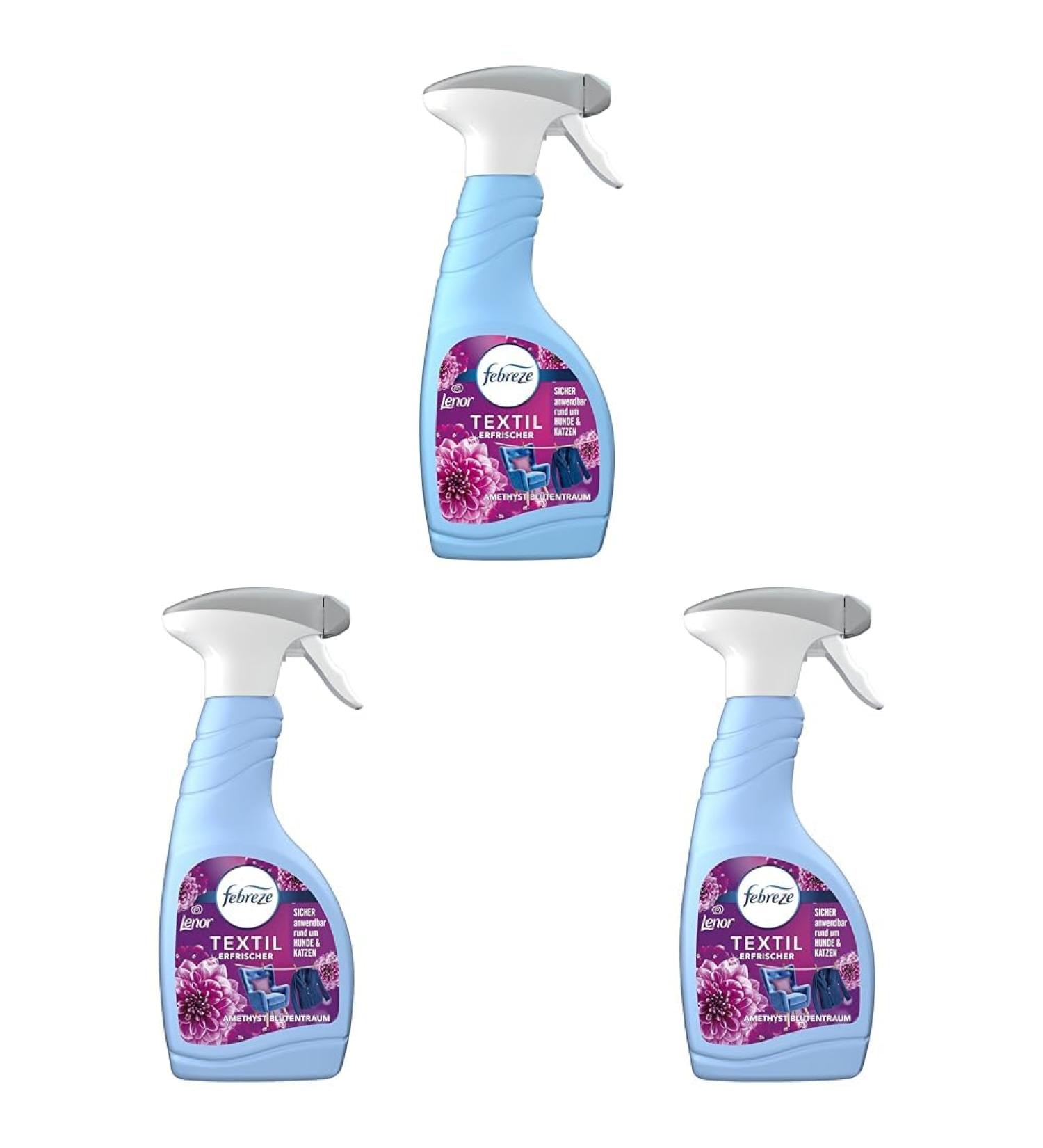 Febreze Textile Freshener 500ml Lenor Amethyst Blossom Dream (Pack of 3) 500 ml (Pack of 3)
