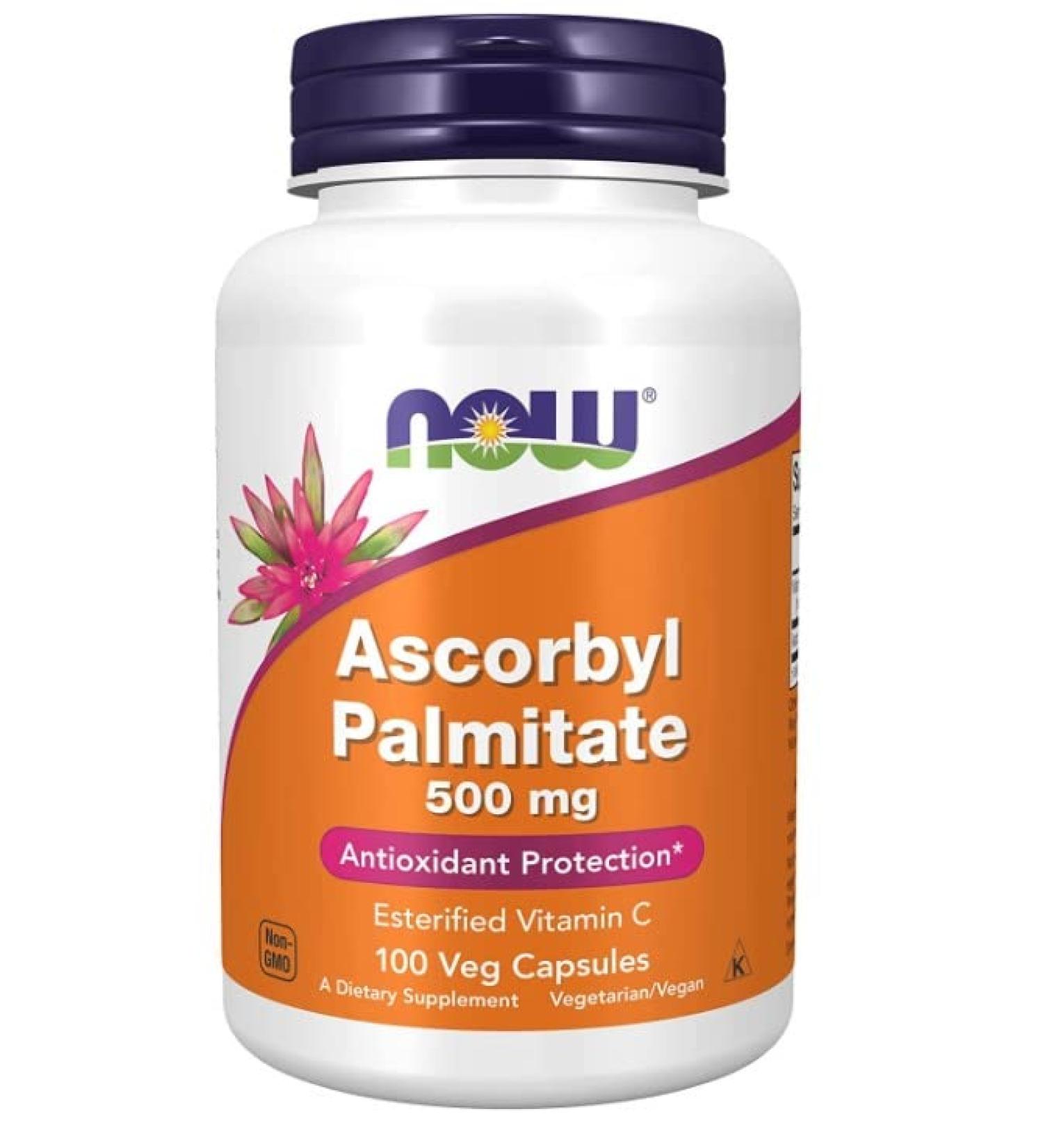 NOW Foods Ascorbyl Palmitate 500 mg - 100 vcaps - Buy Online on GoSupps.com