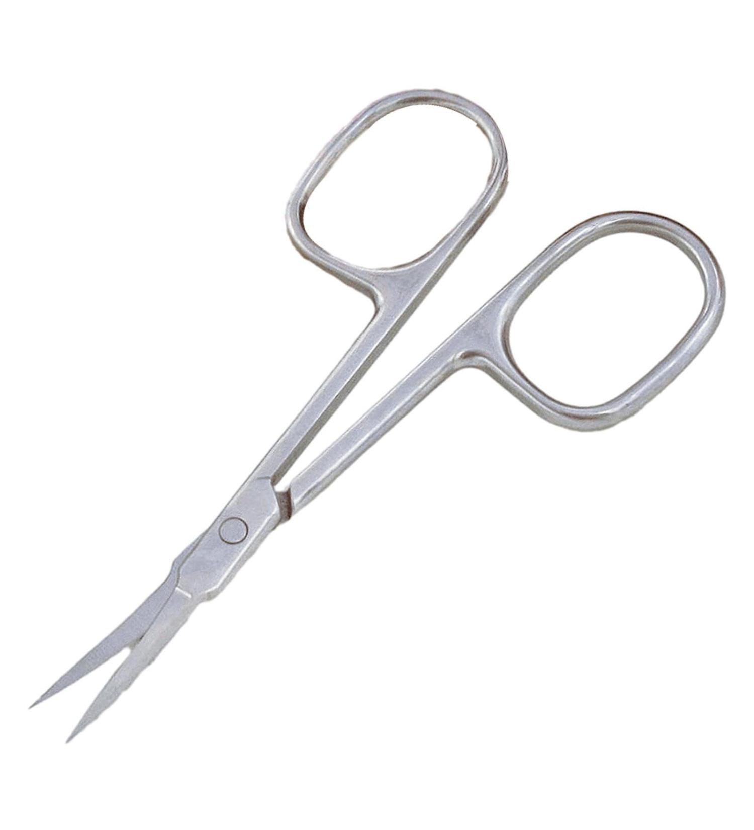Stainless Curved Blades Nail Scissors | Nail Maintenance Toenail and Fingernail Scissor - Stainless Steel Curved Eyebrow Scissors for Beard/Nose Hair/Mustache/Eyelash Grooming Tool - Buy Online on GoSupps.com