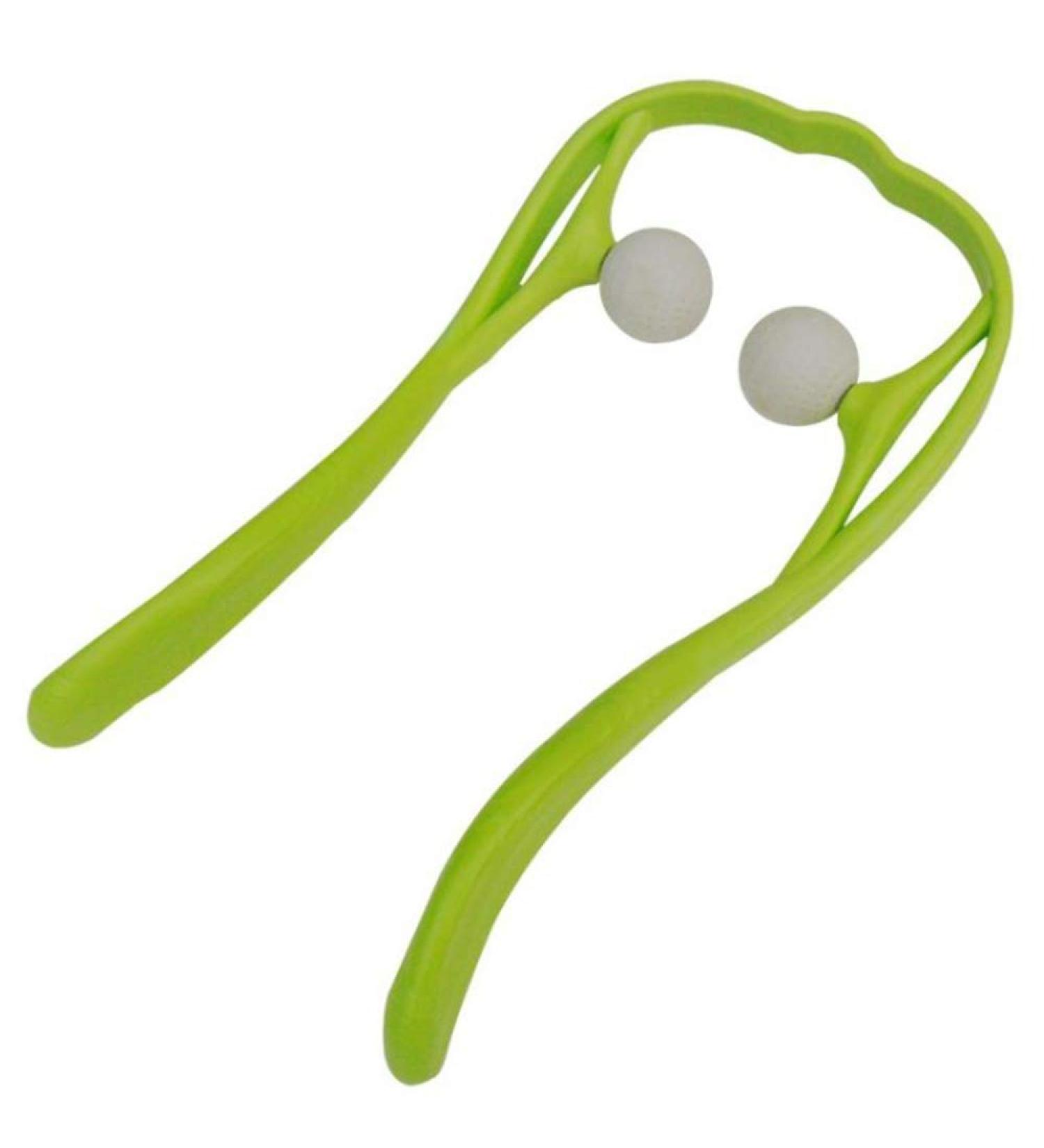 VIVI Neck Massager - Manual Self Massage for Neck & Shoulder Pain Relief | Relaxation | 3 Colors Available (Green) - Buy Online on GoSupps.com