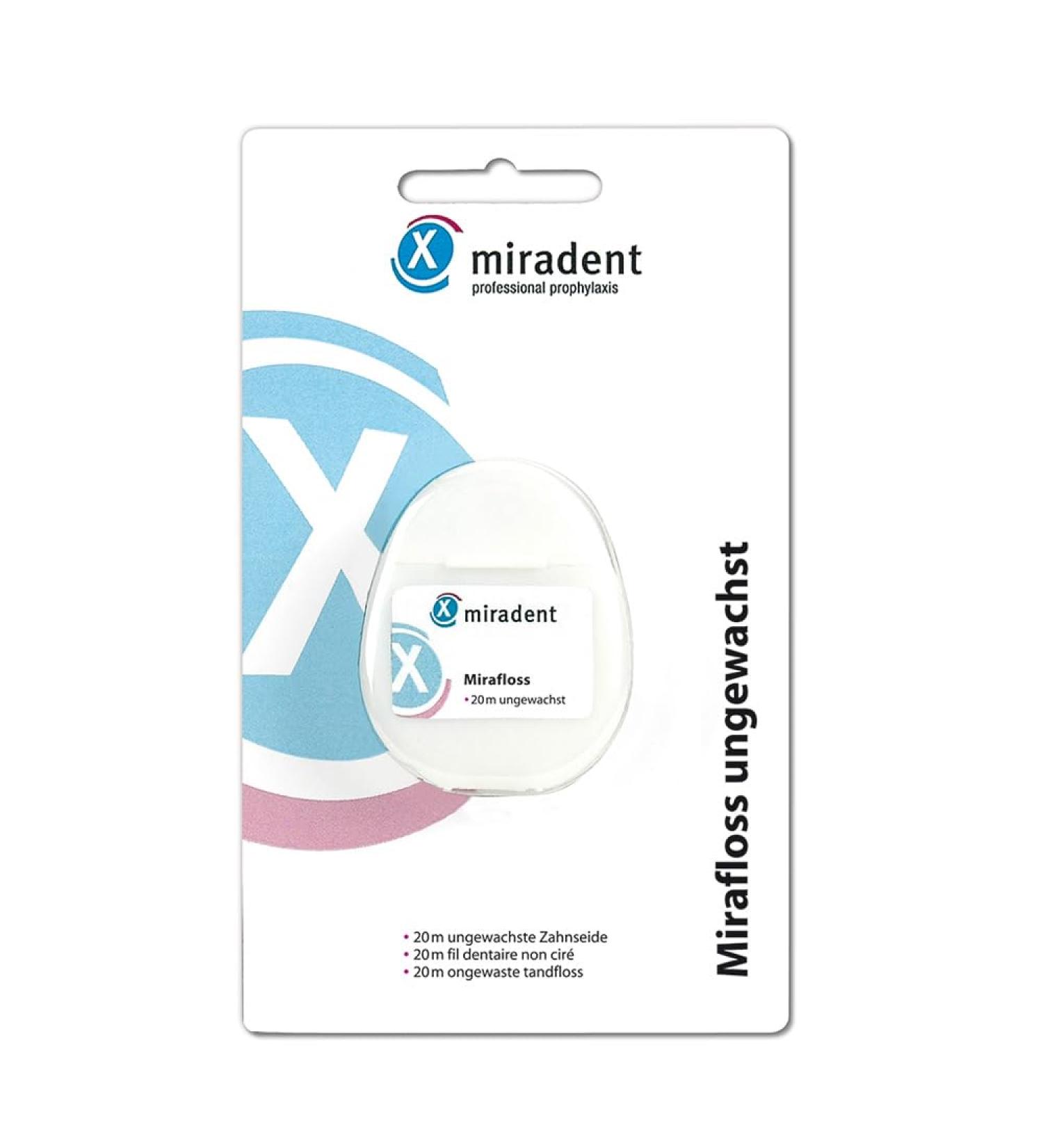 MIRADENT dental floss Mirafloss unwaxed 20 m 1 pc