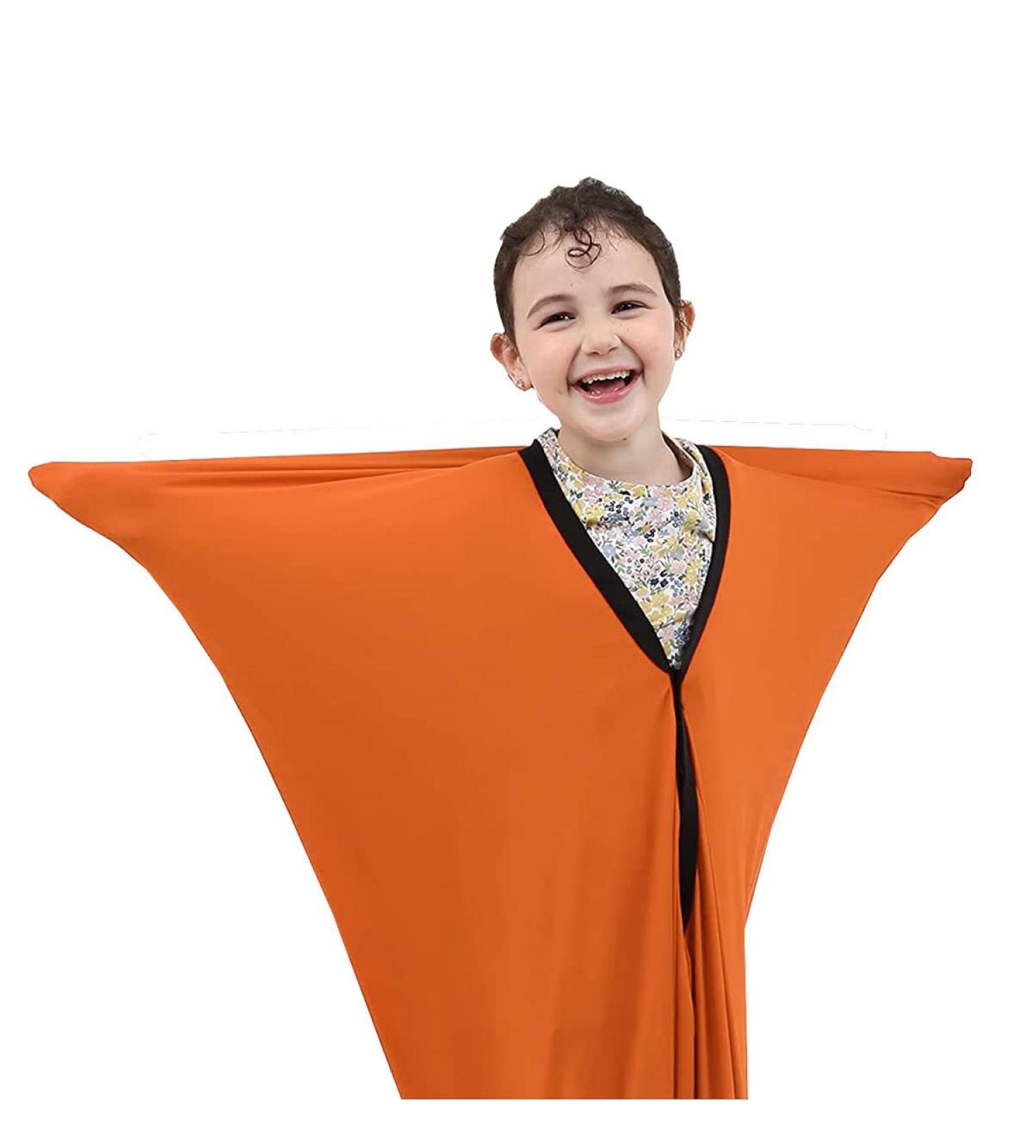 Sensory Body Sock for Kids - XL Orange - Relieve Stress for Children with Autism, Anxiety, ADHD - Stretchy Body Sox - Buy Online on GoSupps.com