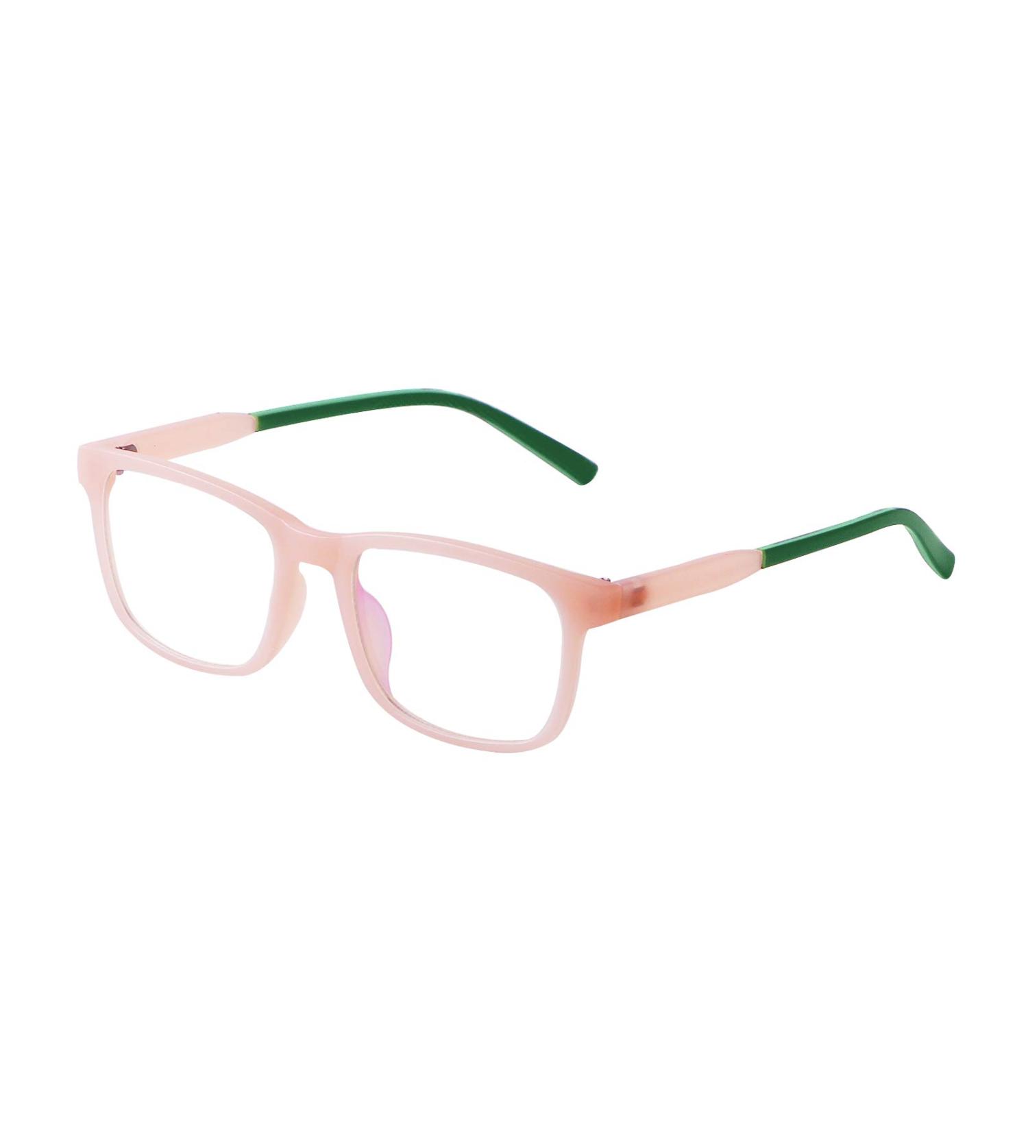 Buy ADEWU Children's Anti Blue Light Glasses | TR90 Rectangular Frames for Girls & Boys - Pink/Green - Buy Online on GoSupps.com