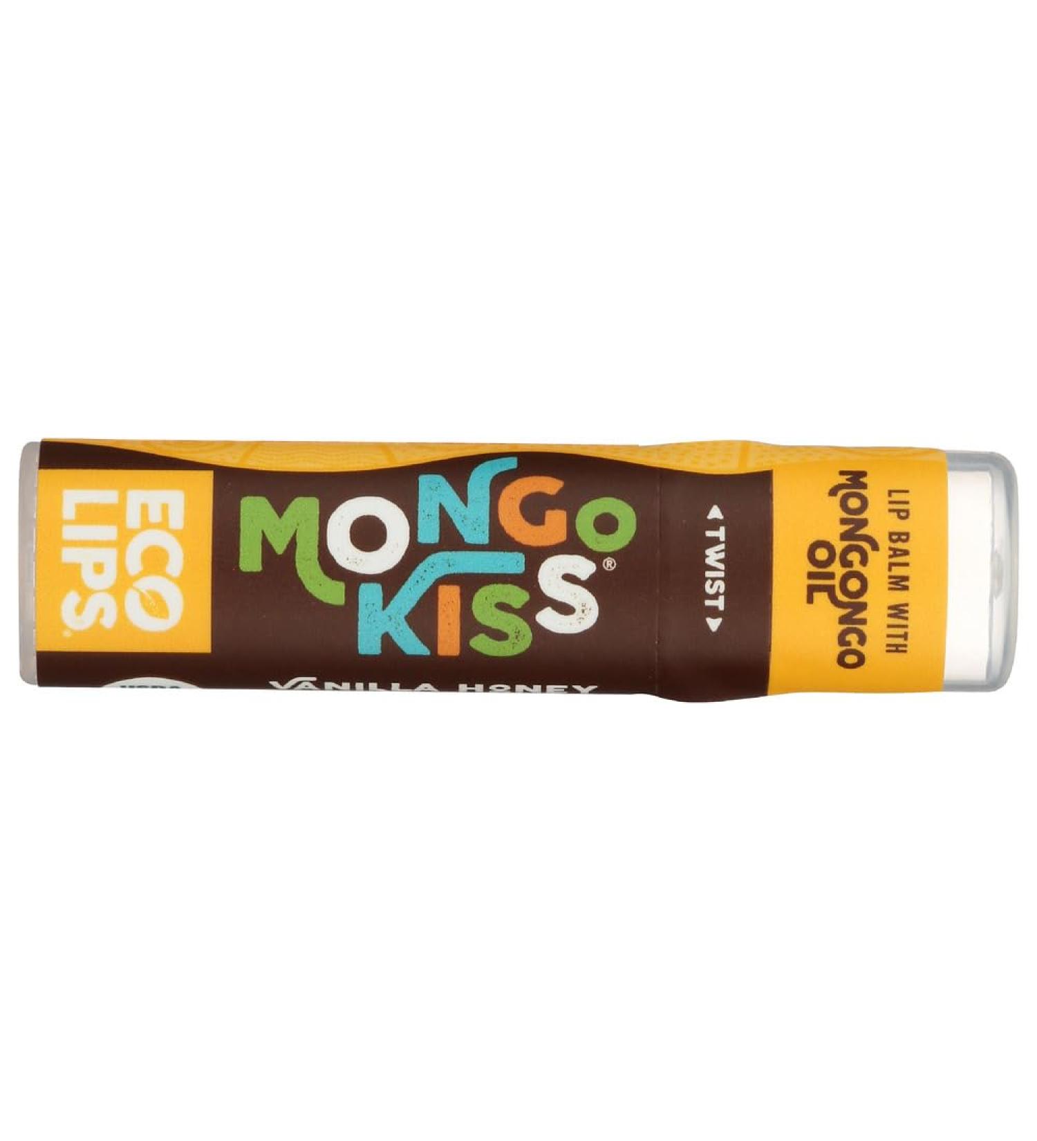 Mongo Kiss Display Center - Lip Balm - Organic - Eco Lips - Vanilla Honey - .25 oz - case of 15 - 95%+ Organic - Gluten Free - Yeast Free - Wheat Free- by Mongo Kiss - Buy Online on GoSupps.com