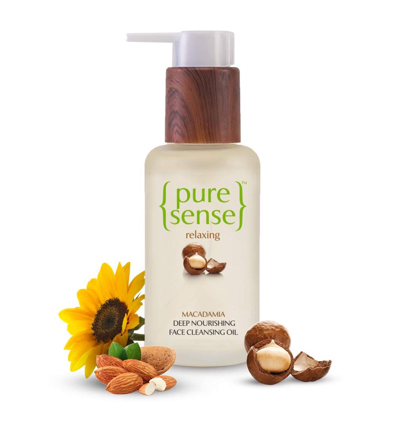 PureSense Relaxing Macadamia Deep Nourishing Face Cleansing Oil - 100ml | Hydrate & Cleanse | International Shipping Available - Buy Online on GoSupps.com