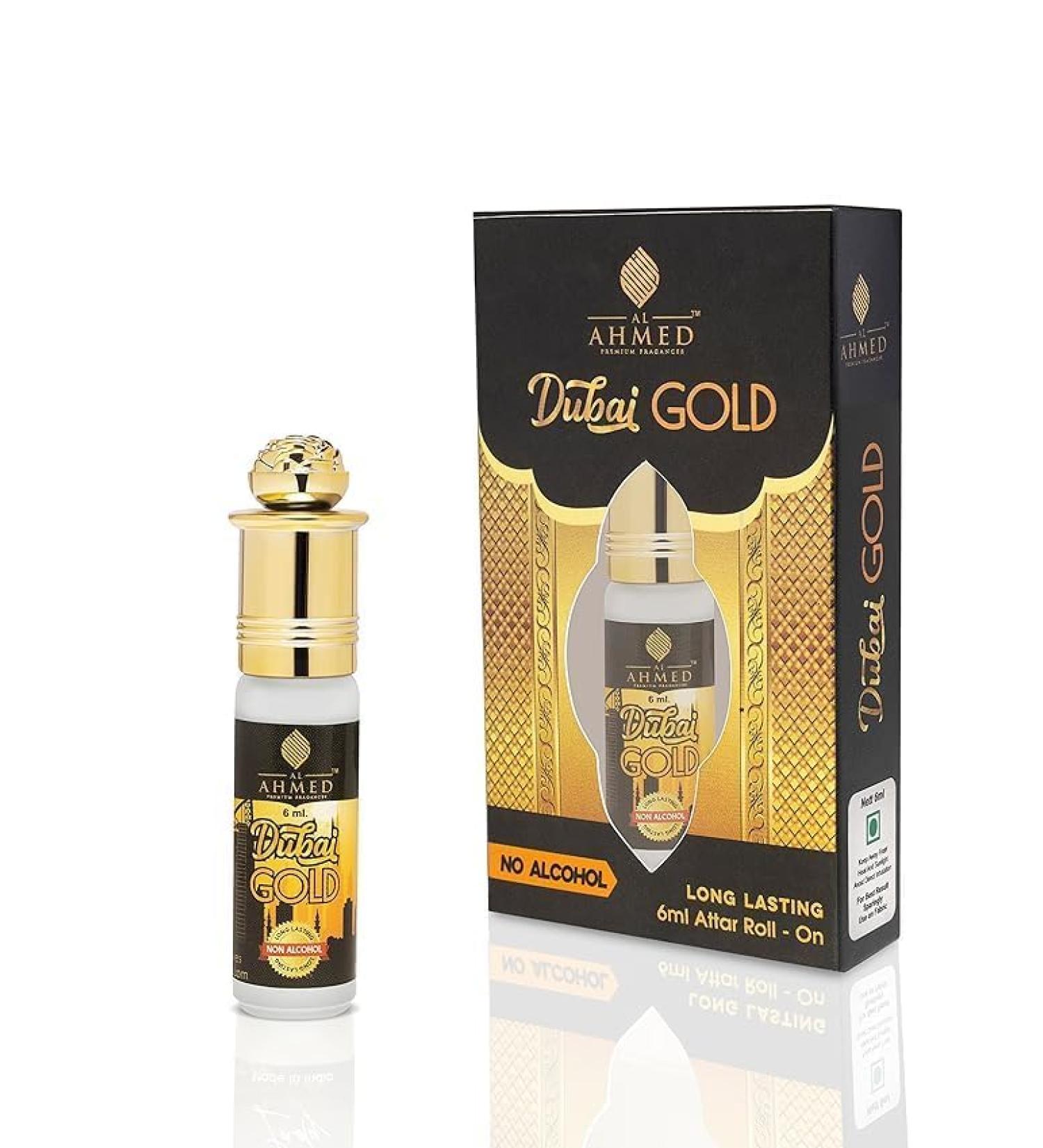 Luxury 100% Original Dubai Gold 6-ML Men Women Attar Ittar Atar Non Alcoholic Long Lasting Fragrance Floral Scent 0.20 Floz - Buy Online on GoSupps.com