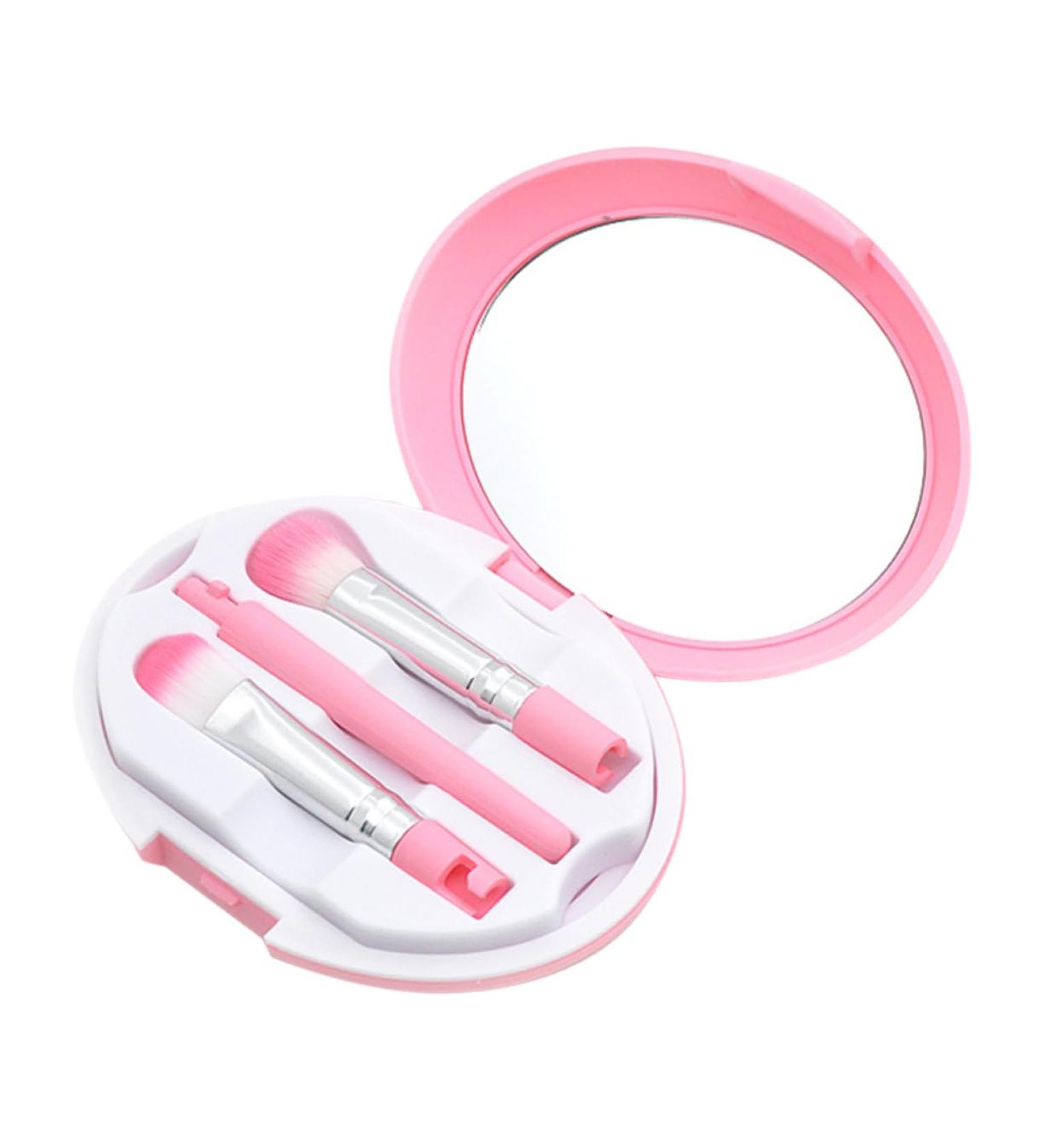 BIUDECO 1 Set 5 Pcs Eye Brush Cosmetic Essential Kit for Daily Eye Makeup Beauty Kit Makeup Eyeshadow Pink - Buy Online on GoSupps.com