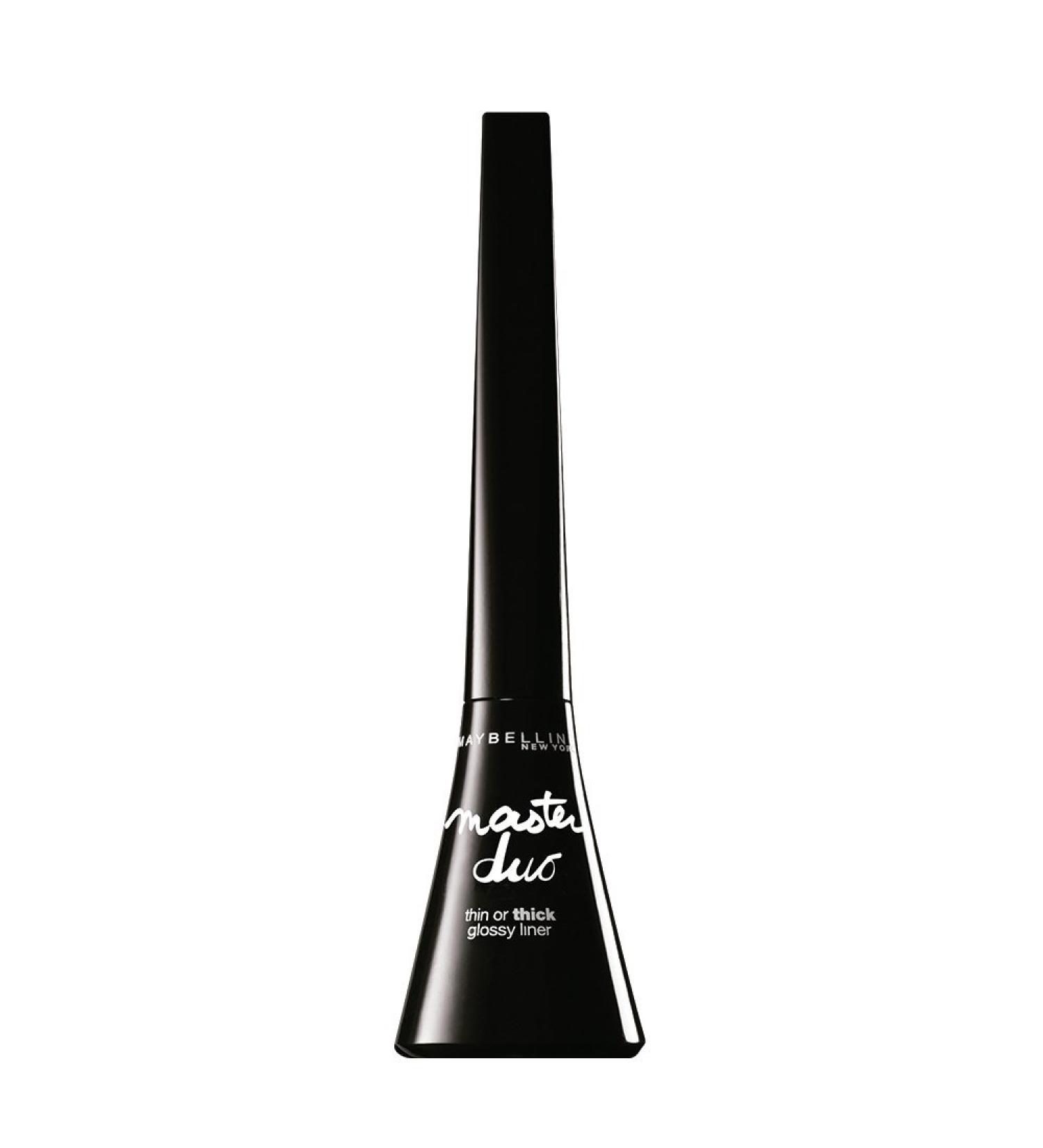 Maybelline New York Eye Studio Master Duo Glossy Liquid Liner  Black Lacquer  0.05 Fluid Ounce