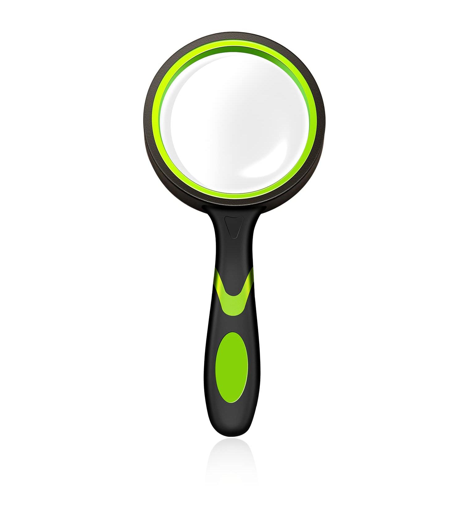 Aruiteng Magnifying Glass 10X Handheld Reading Magnifier 75mm Magnifying Lens with Non-Slip Soft Rubber Handle Shatterproof Magnifying Mirror for Reading Repair Observation AruitengTR108 - Buy Online on GoSupps.com