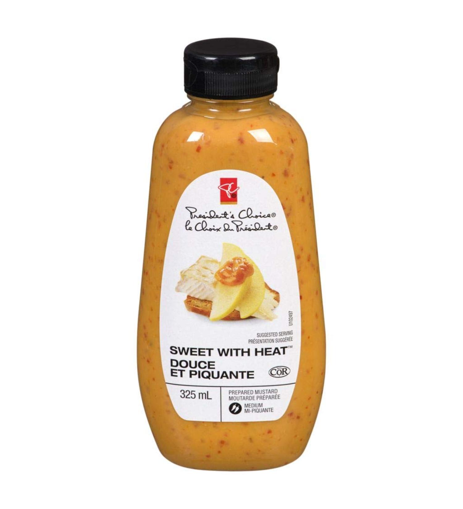 PC Sweet with Heat Prepared Mustard 325mL/11 oz Imported from Canada