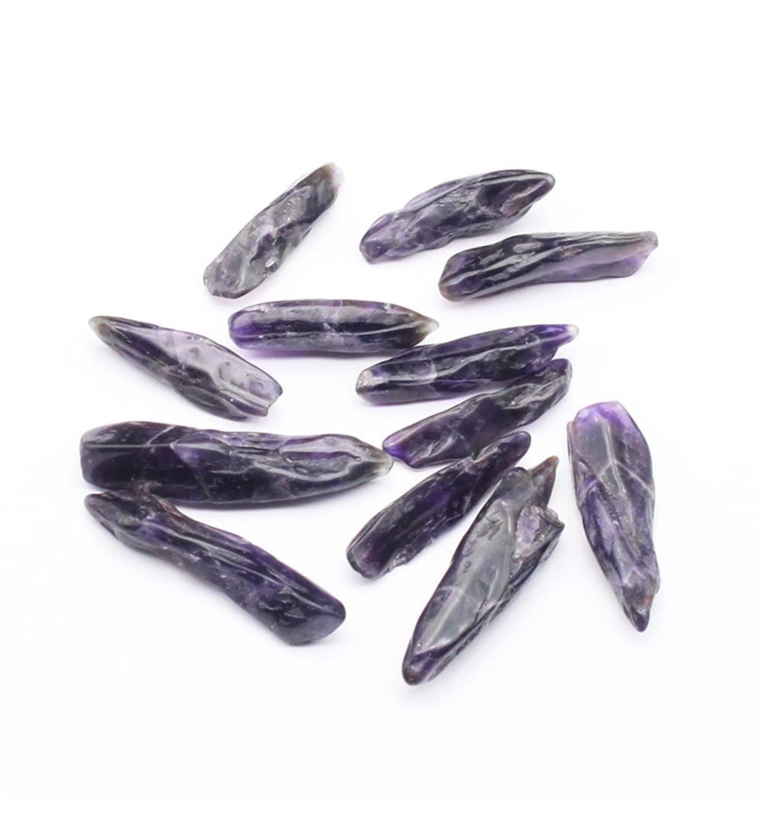 Natural Crystal Rough Natural Crystals and Stones 100g Natural Amethyst Crystal Long Teeth Gravel Rock Quartz Amethystine Raw Gemstone Specimen Decoration Stone for Decoration QINTINYIN - Buy Online on GoSupps.com