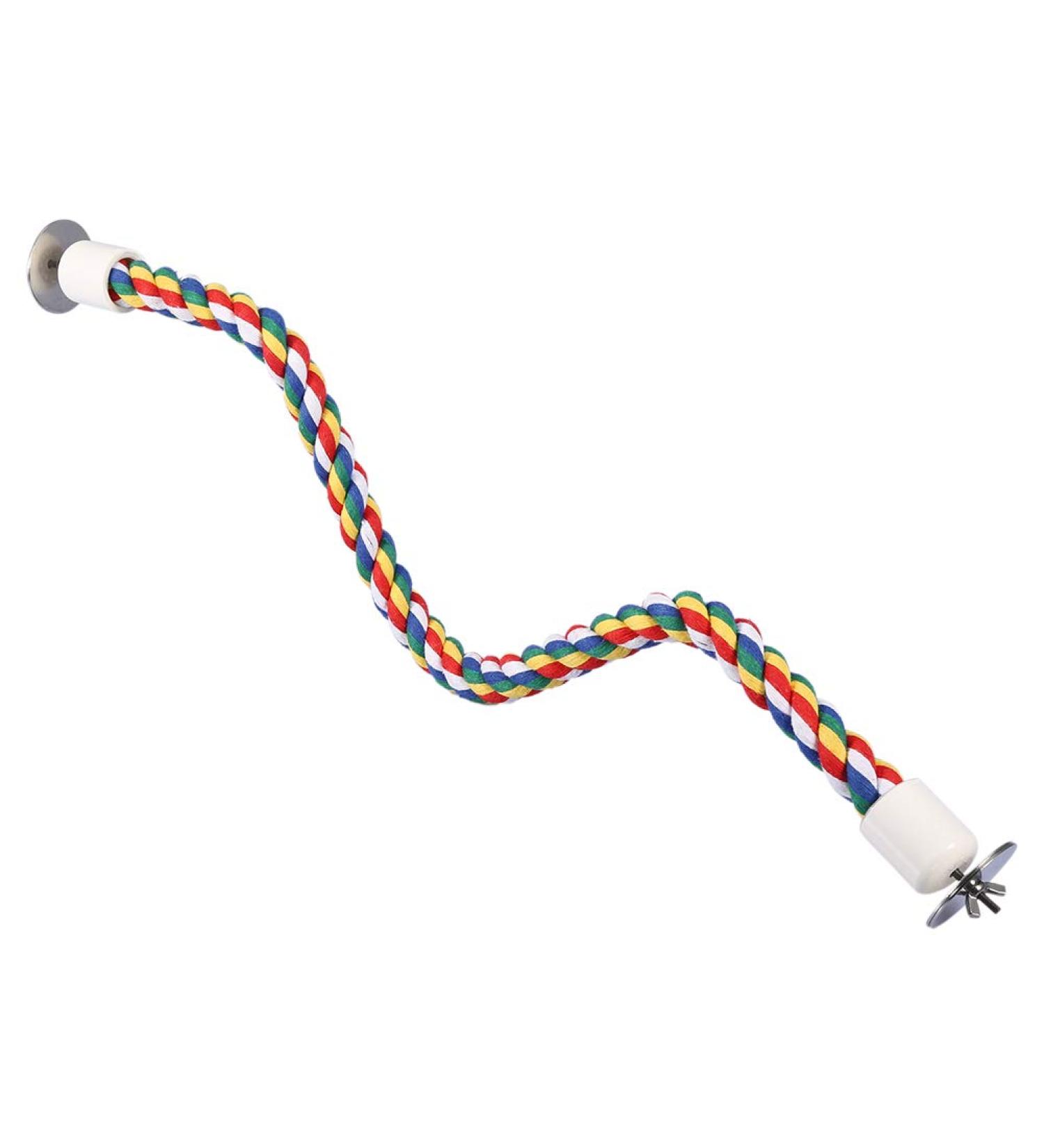 Colorful Bird Rope Bungee Toy - Flexible Parrot Ladder Swing & Cage Accessories - Buy Online on GoSupps.com