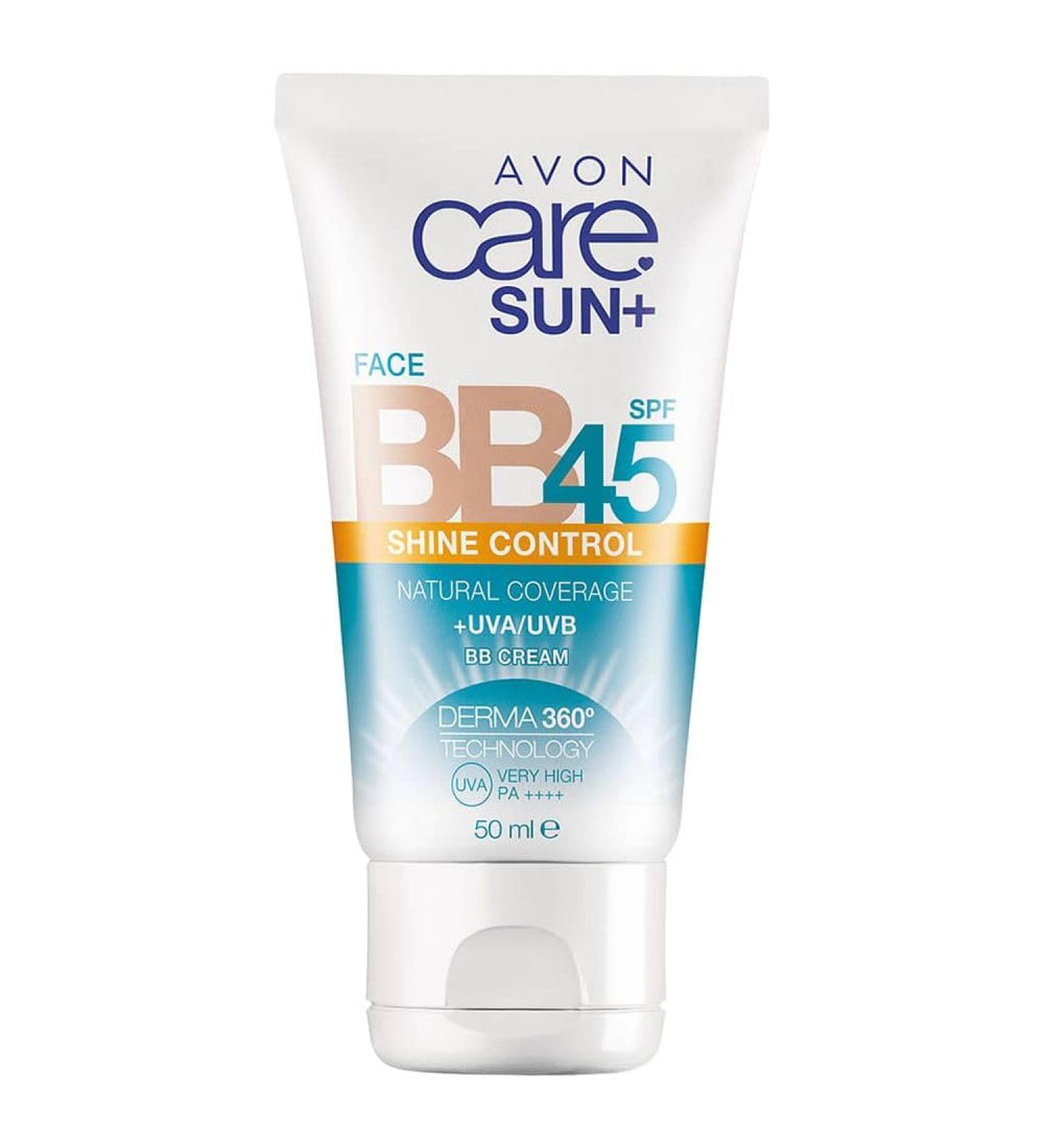 Avon Care Sun+ Shine Control SPF45 Natural Coverage +UVA/UVB BB Cream 50ml - Buy Online on GoSupps.com