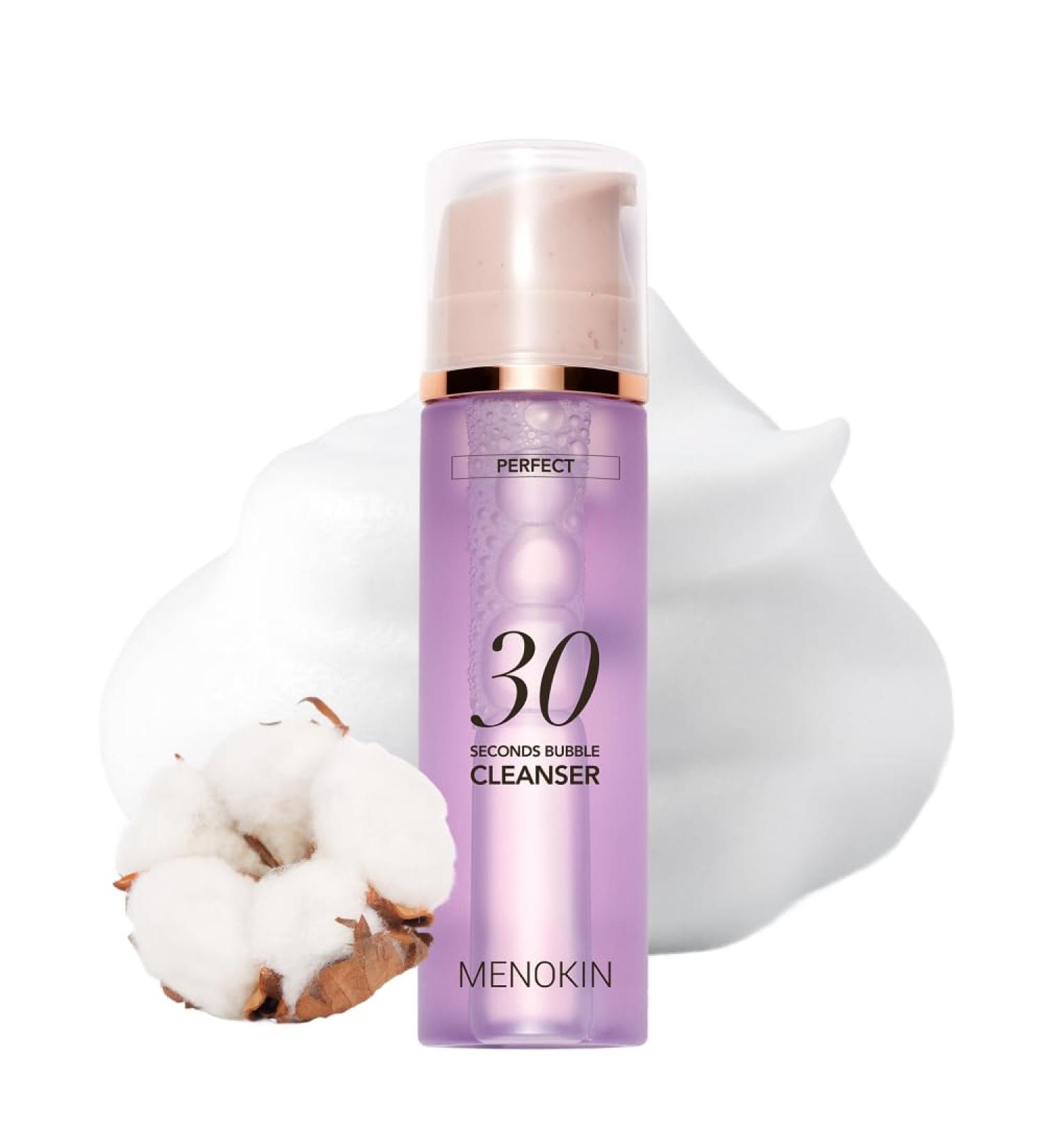 MENOKIN Cotton Cloud Bubble Cleanser Perfect EGF Skin Repair Remove Impurities Low pH for Sensitive Skin Hydrating & Non-Stripping Gentle Face Wash Foaming bubbles Korean Skincare 5.07 fl oz - Buy Online on GoSupps.com