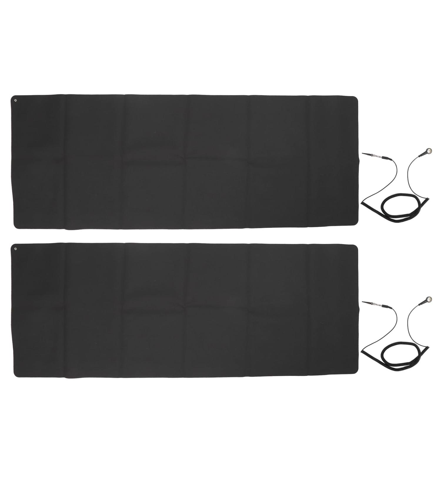 2-Part Grounding Mat Set for Stress Reduction & Better Sleep | Reduces Inflammation & Improves Blood Circulation | Soft PU Leather 180 x 68 cm 5m Cable - Shop Internationally! - Buy Online on GoSupps.com