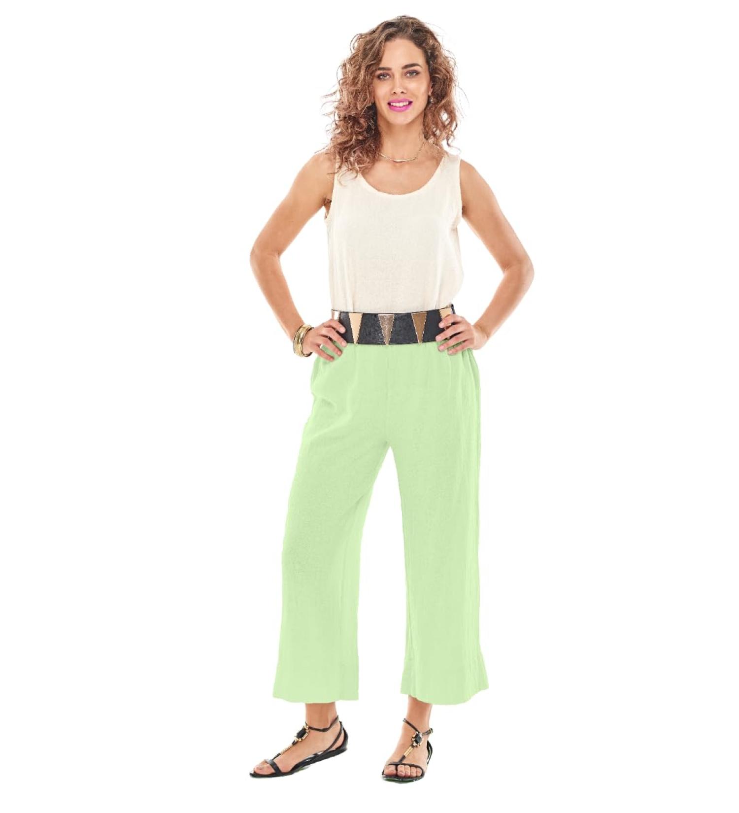 Oh My Gauze Paula Pants X-Large Celery