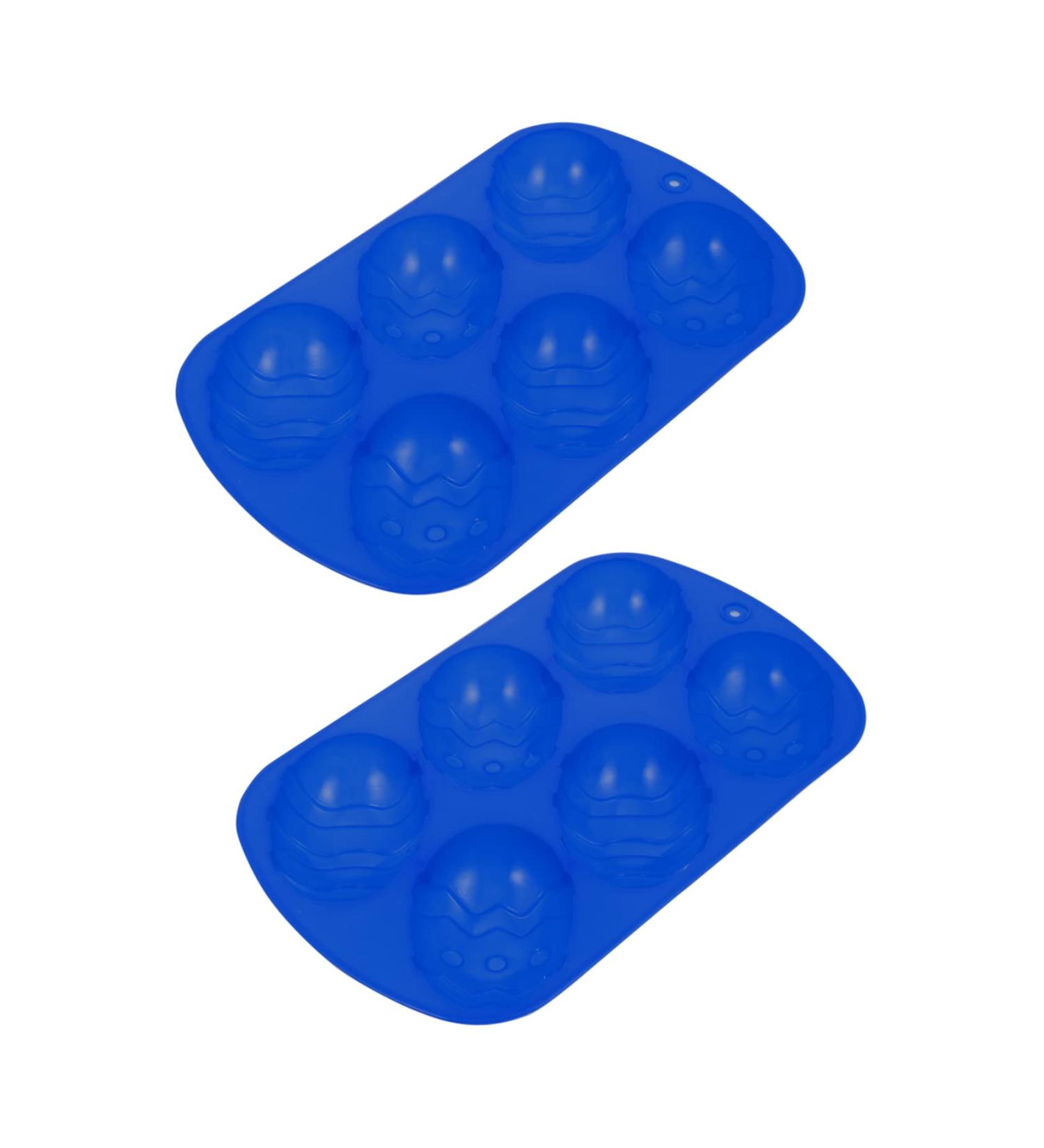Cabilock Silicone Mold 6 Pcs Six Egg Mold Silicone Molds Capacillos para Cupcake Easter Egg Shaped Molds Chocolate Mold 22.2X12.7CMx3pcs Bluex3pcs - Buy Online on GoSupps.com