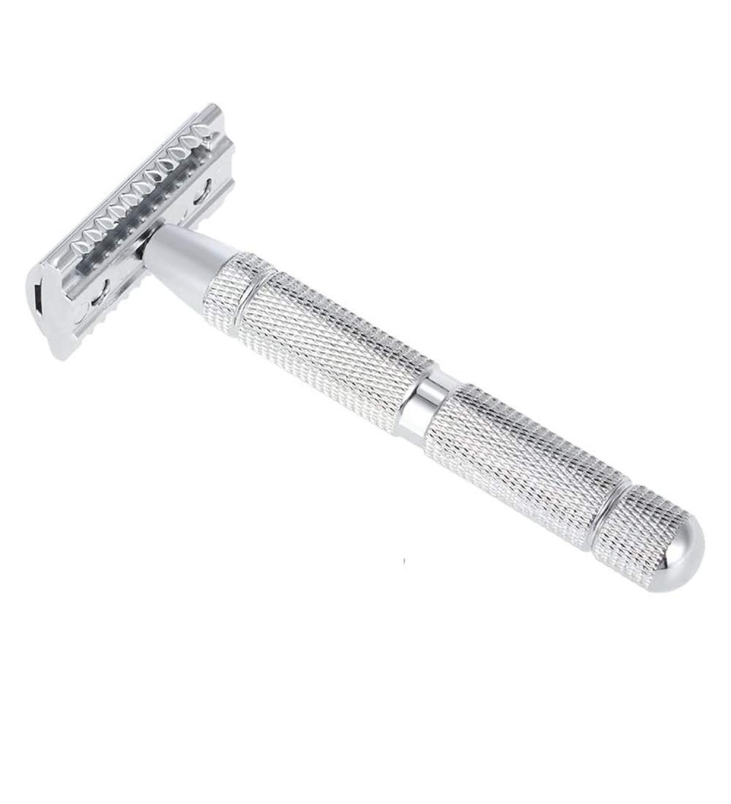Daoco Stainless Steel Safety Razor - Premium Double Edge Manual Shaving Tool for Men | Traditional Beard Grooming - Buy Online on GoSupps.com