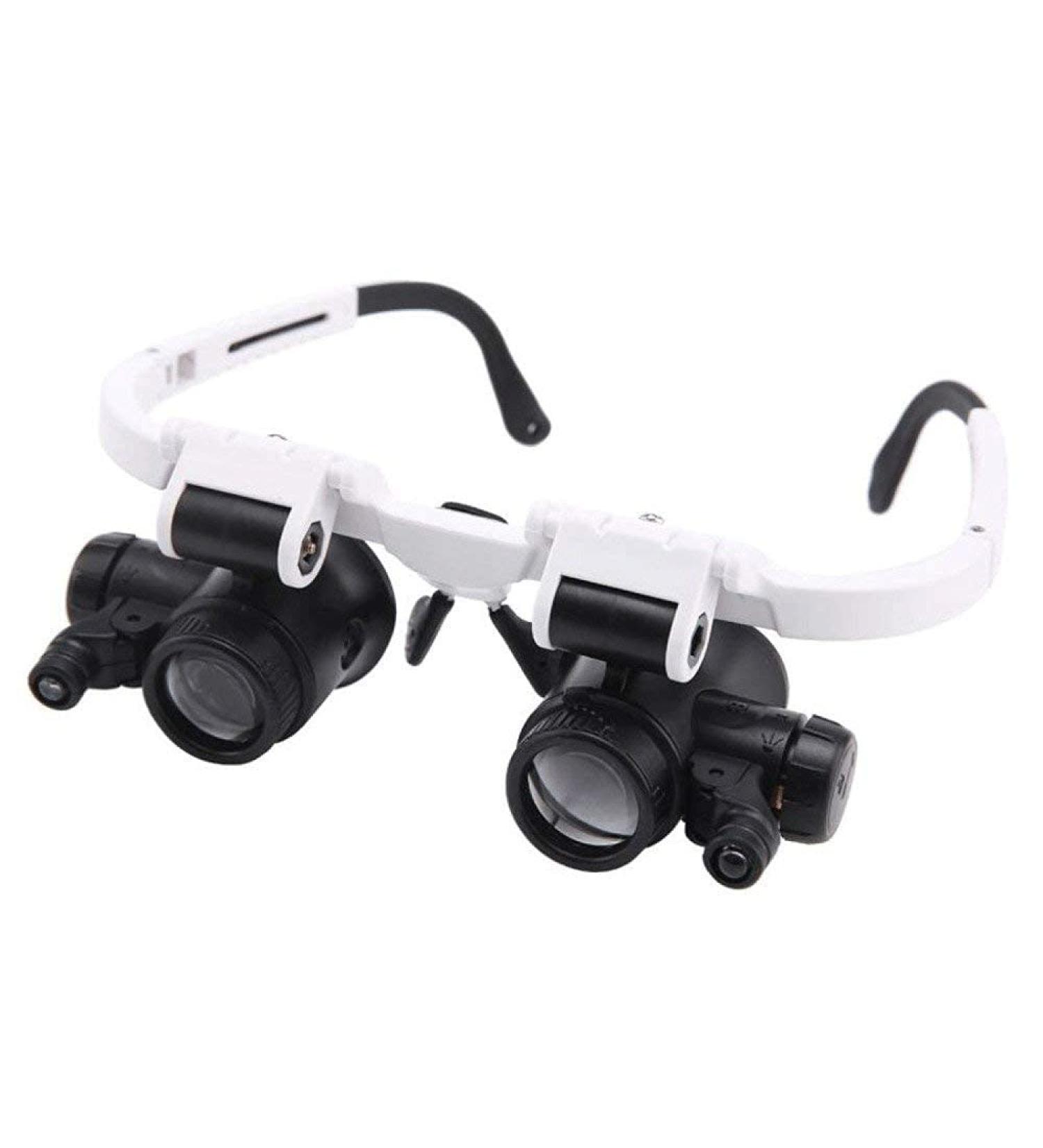 Glasses-Type Head-Mounted Magnifying Glass WithLights for Old Man Book Reading Jewelry Identification Watches Repair Magnifier - Buy Online on GoSupps.com