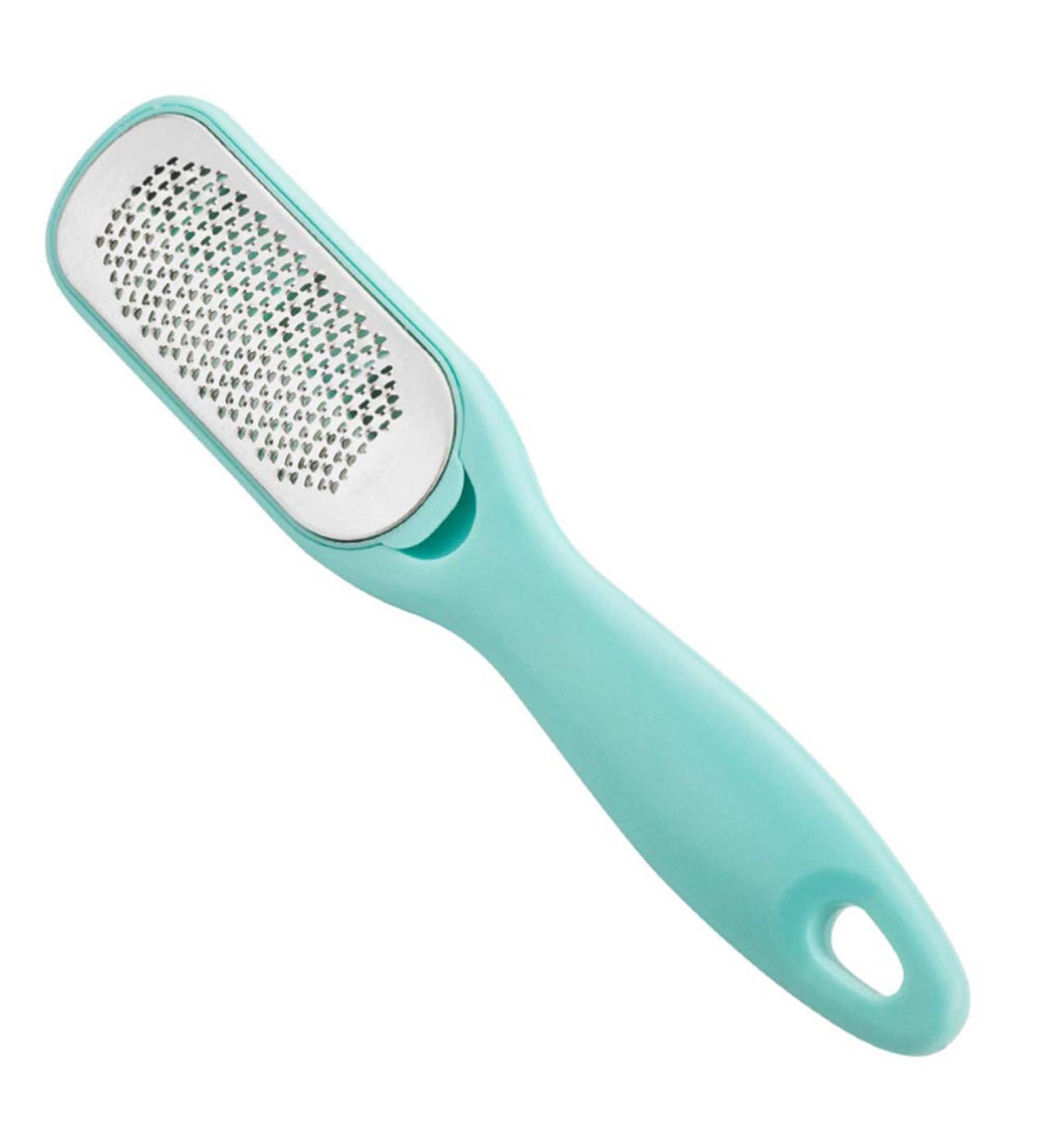 Minkissy Double-Sided Metal Scraps Pedicure Raspel Callus Remover - Stainless Steel & Sky Blue Design for Wet & Dry Use | Premium Foot Care - Buy Online on GoSupps.com