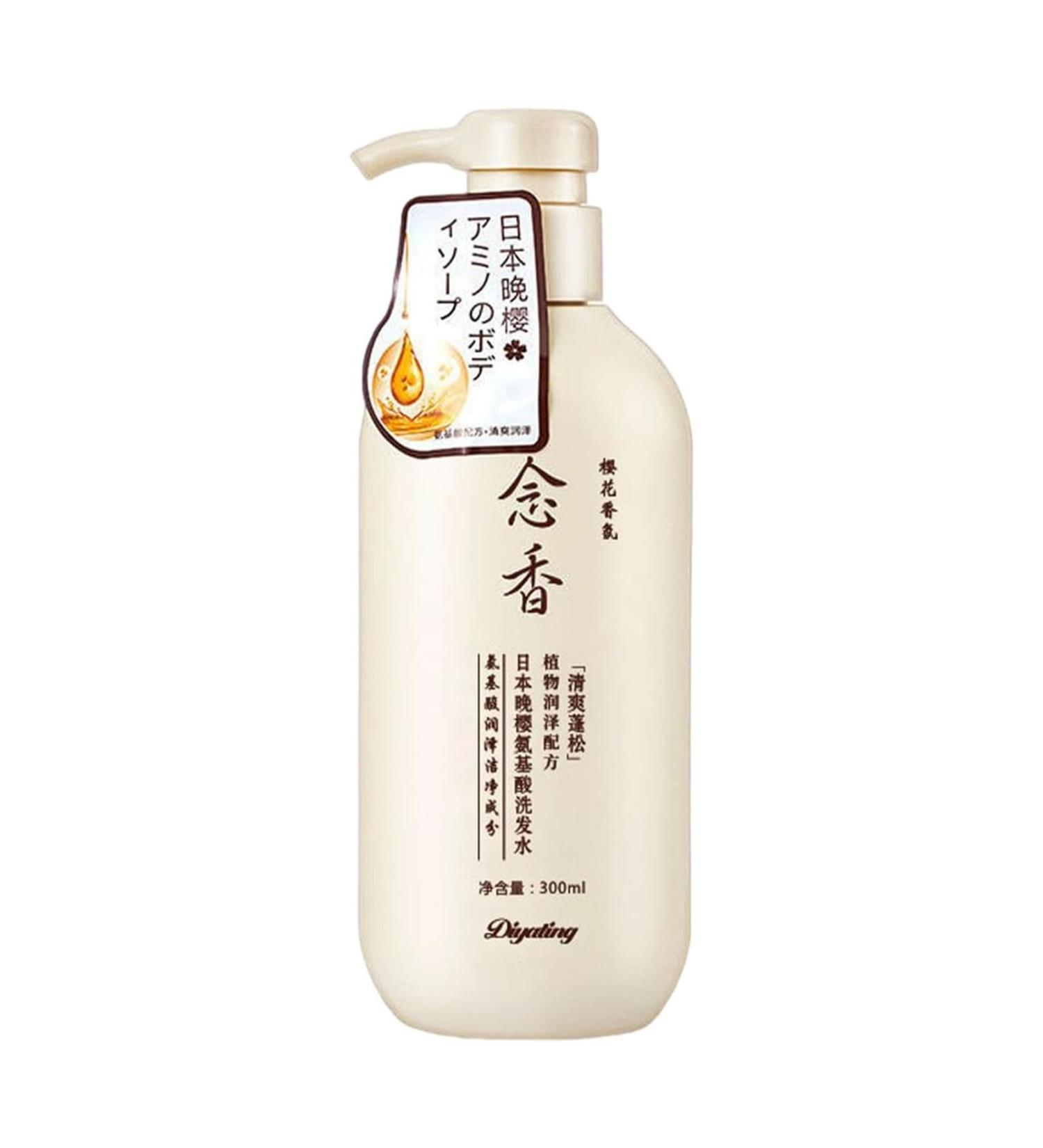  LINGJIONG Japanese Hair Shampoo - Sakura - Natural Amino Acid from Japan - 300ml - Japanese Sakura Shampoo Lingjiong - Buy Online on GoSupps.com