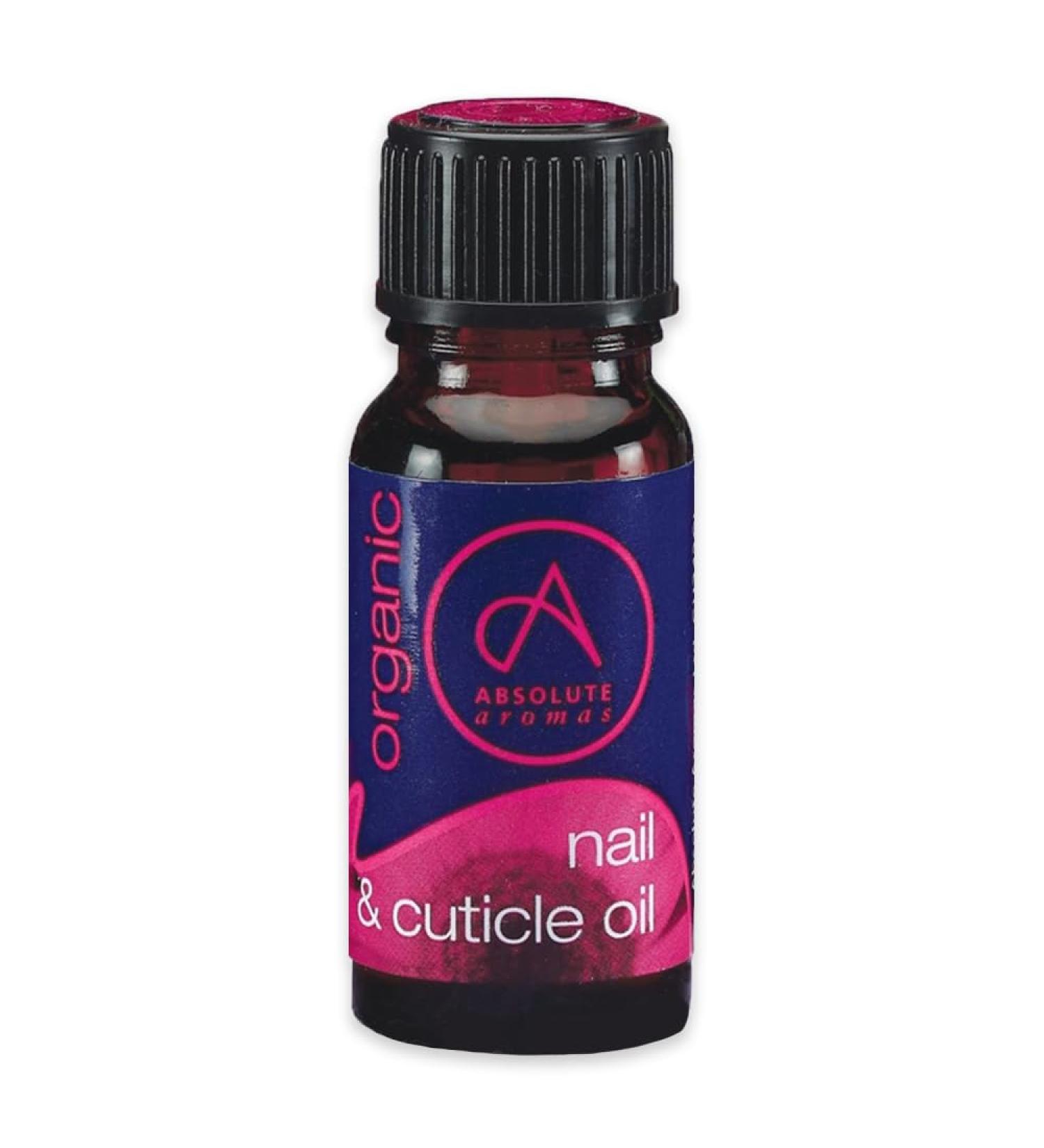 Absolute Aromas Organic Nail & Cuticle Oil 10ml - Premium Quality Oil to Nourish Strengthen and Protect - Buy Online on GoSupps.com