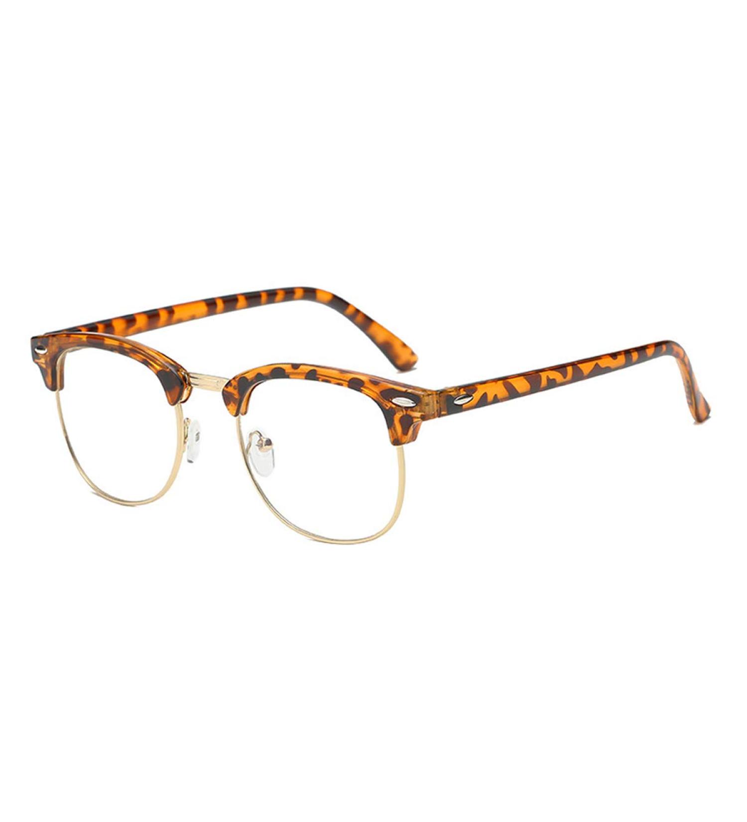 Stylish Myopia Glasses -2.00 diopters for Men & Women | Short-Sighted Glasses in Transparent Brown Frame - Buy Online on GoSupps.com