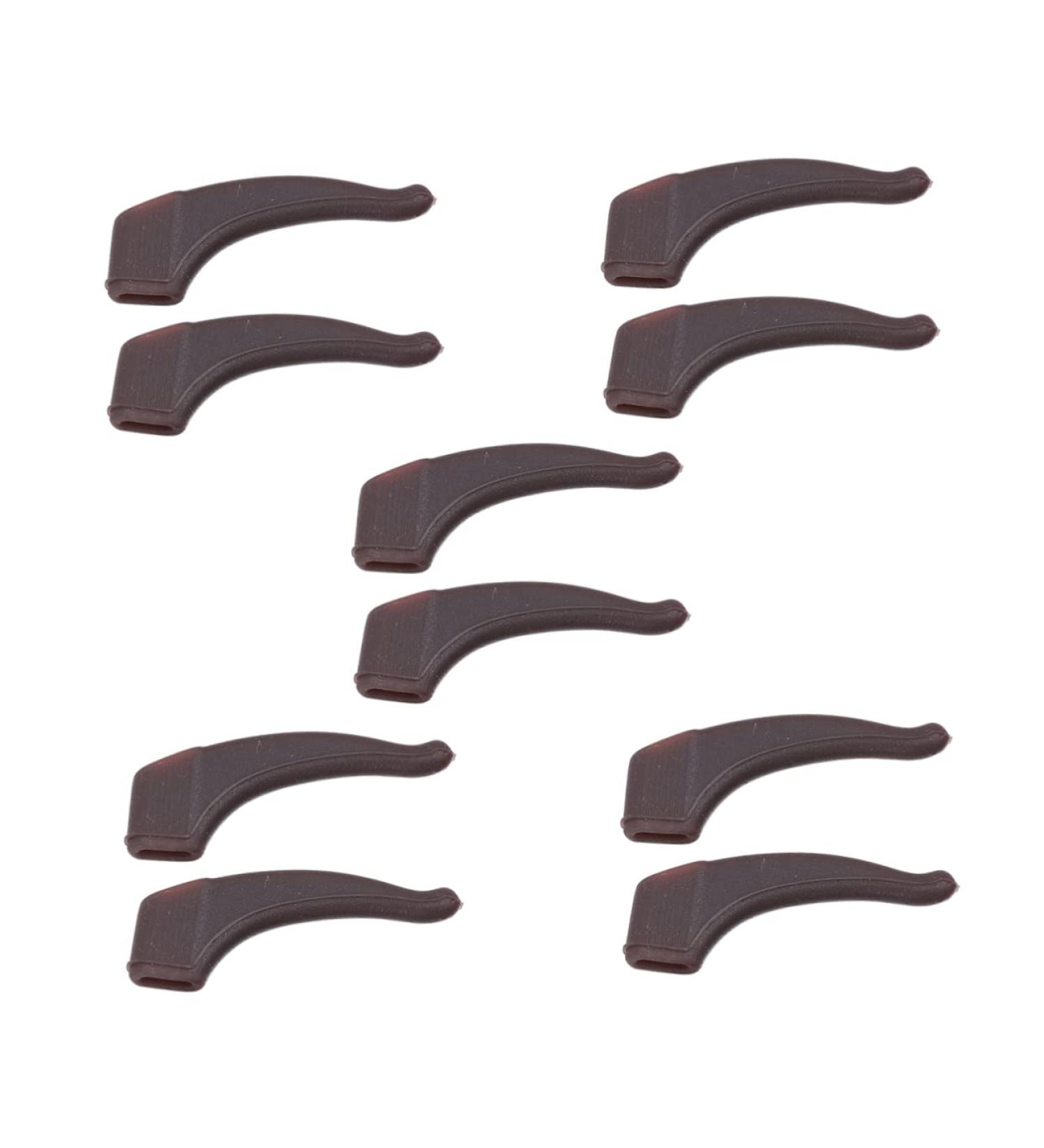 Stobok 5 Pairs Anti-Slip Glasses Holder Pads - Slipproof Sleeves & Bracket Tips for Secure Fit - Brown 3.6x1.6cm - Buy Online on GoSupps.com
