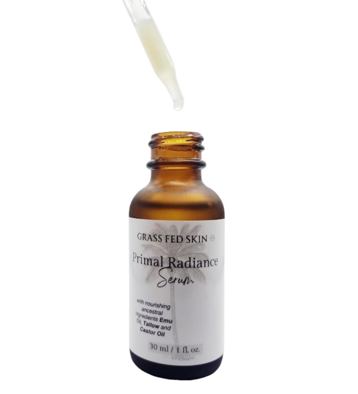 Organic Tallow Face Serum with Emu Oil & Castor Oil | Anti-Aging Grass-Fed Ingredients for Glowing Skin - International Shipping Available - Buy Online on GoSupps.com